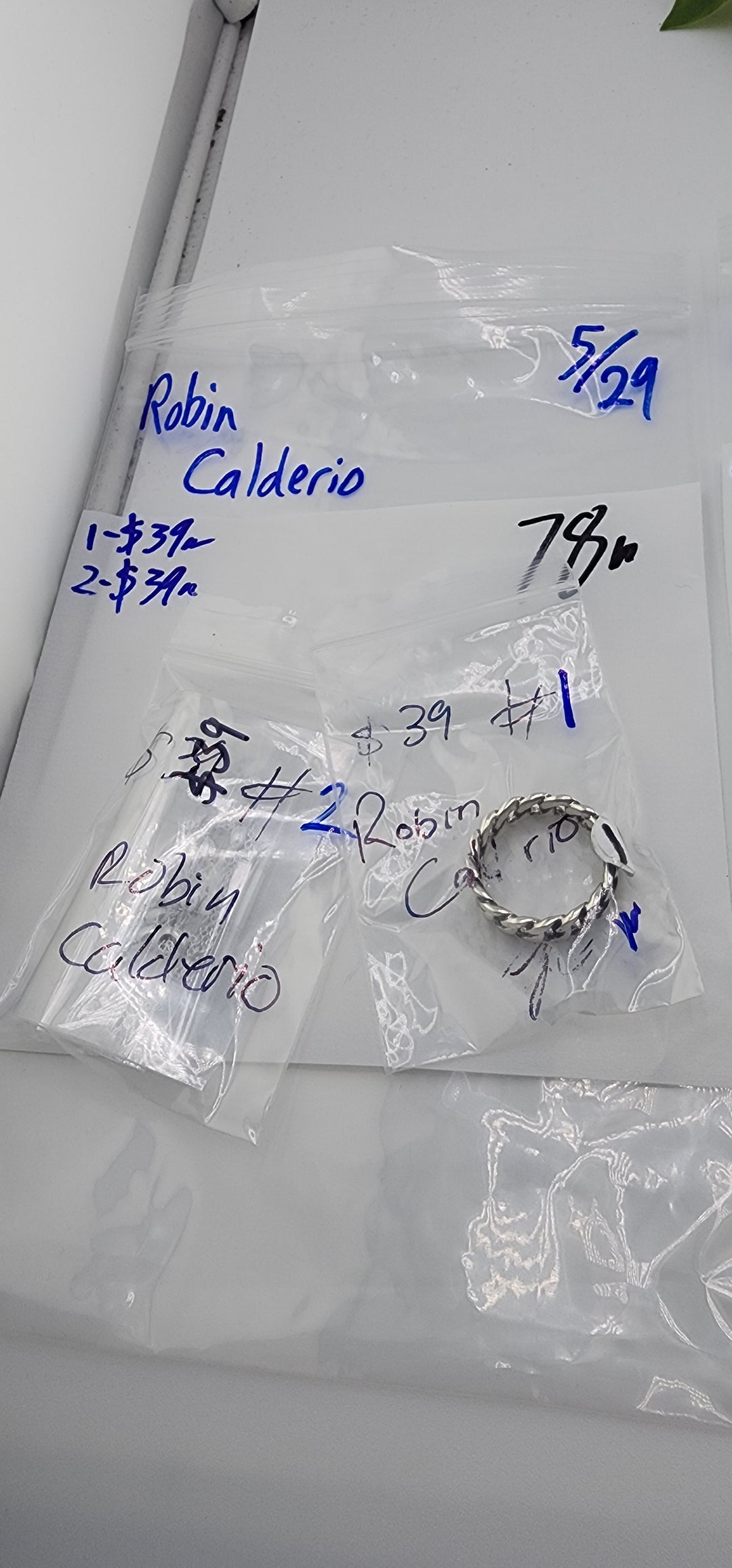 RESERVED FOR: Robin Calderio - 5/29/2025 tiktok Live Show - 2 Sterling Silver Items