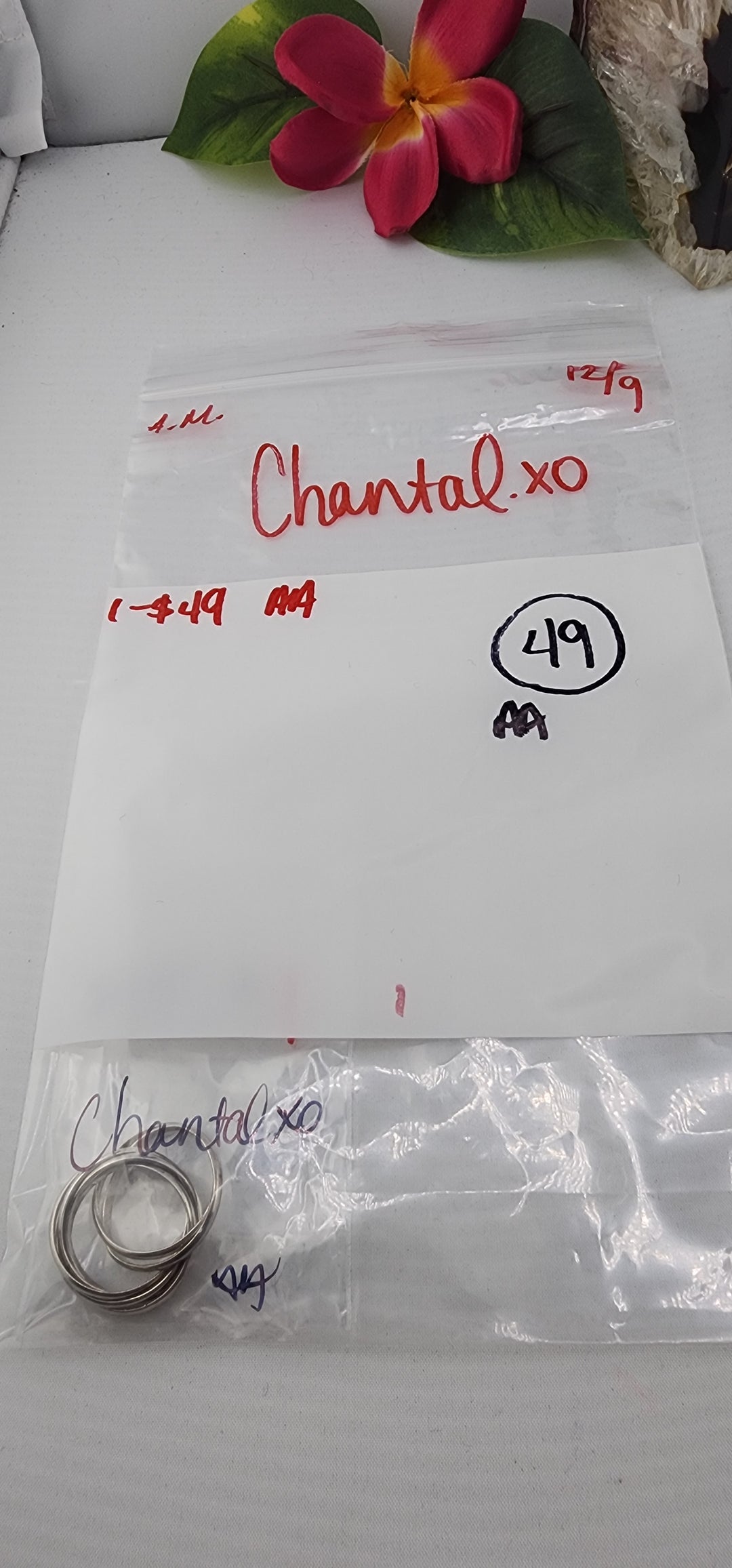 AM SHOW 48HR RESERVED FOR: Chantal.xo - 12/9/2025 FL tiktok Live Show - 1 Sterling Silver Items