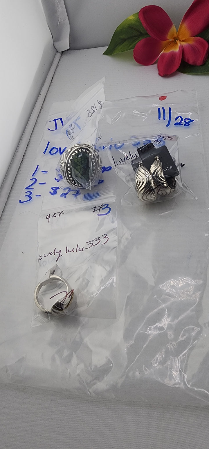 BF PM SHOW 48HR - RESERVED FOR: Lovelylulu333  - 11/28/2025 tiktok Live Show - 3 Sterling Silver Items