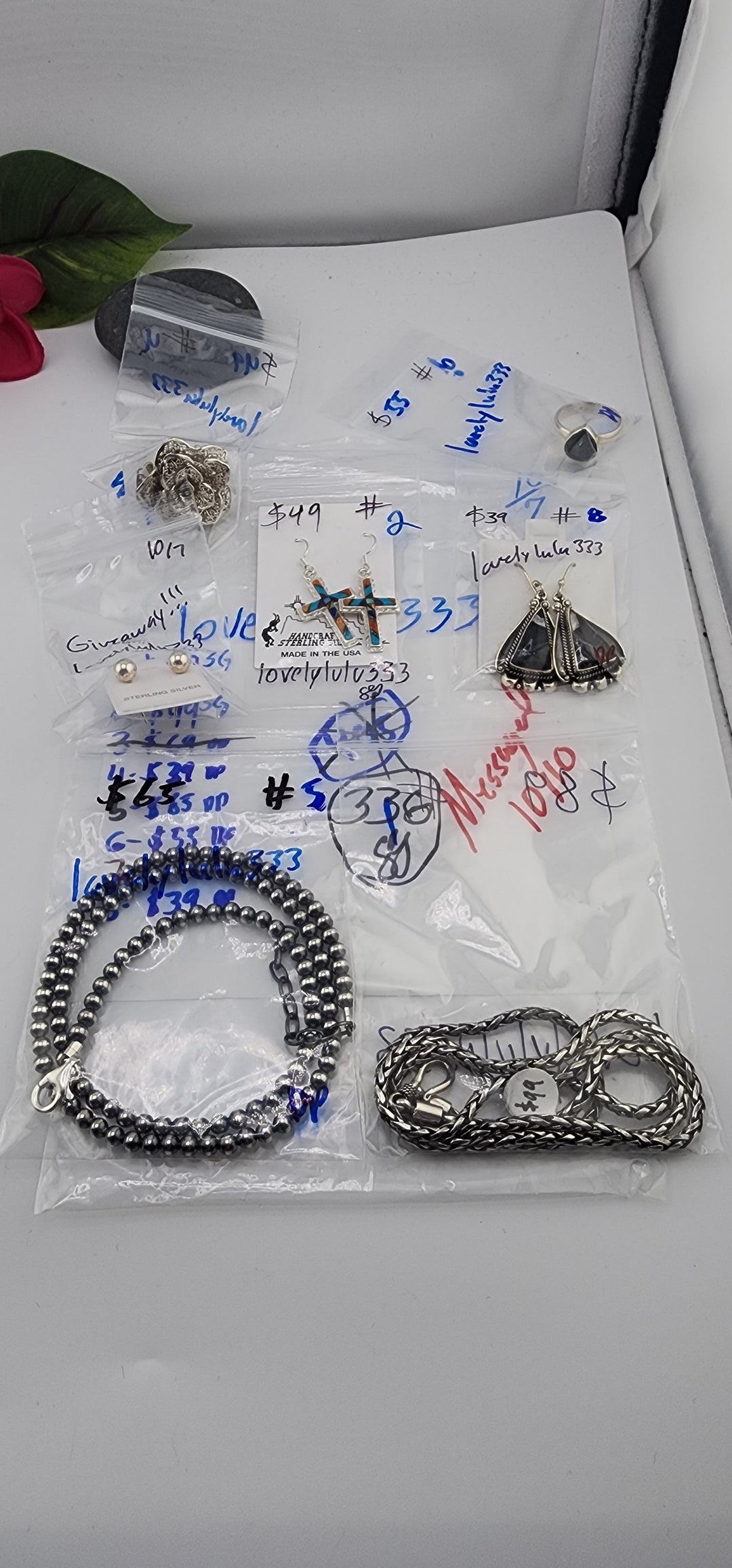 PM SHOW 48HR - RESERVED FOR: lovelylulu333 - 10/7/2025 FL tiktok Live Show - 7 Sterling Silver Items