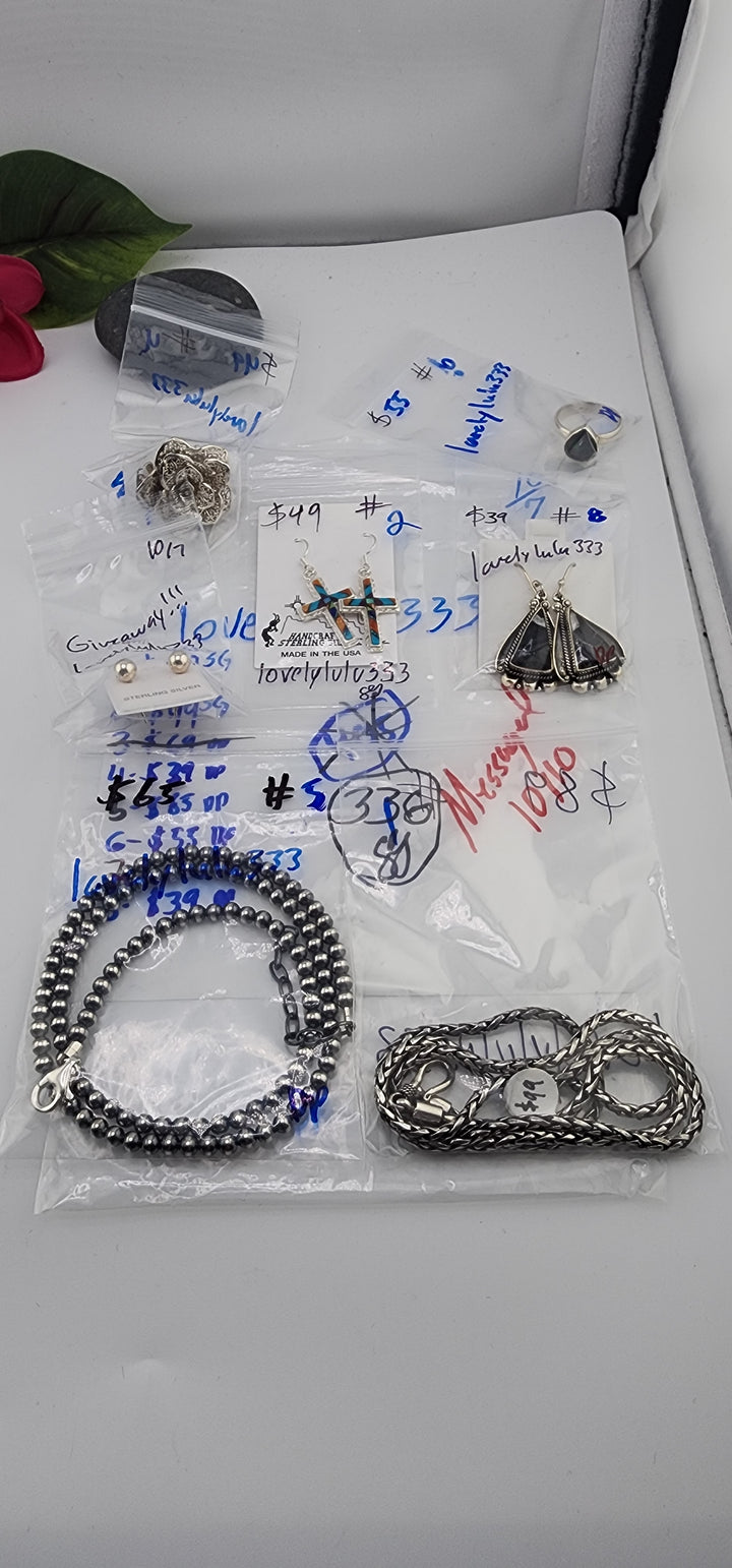 PM SHOW 48HR - RESERVED FOR: lovelylulu333 - 10/7/2025 FL tiktok Live Show - 7 Sterling Silver Items