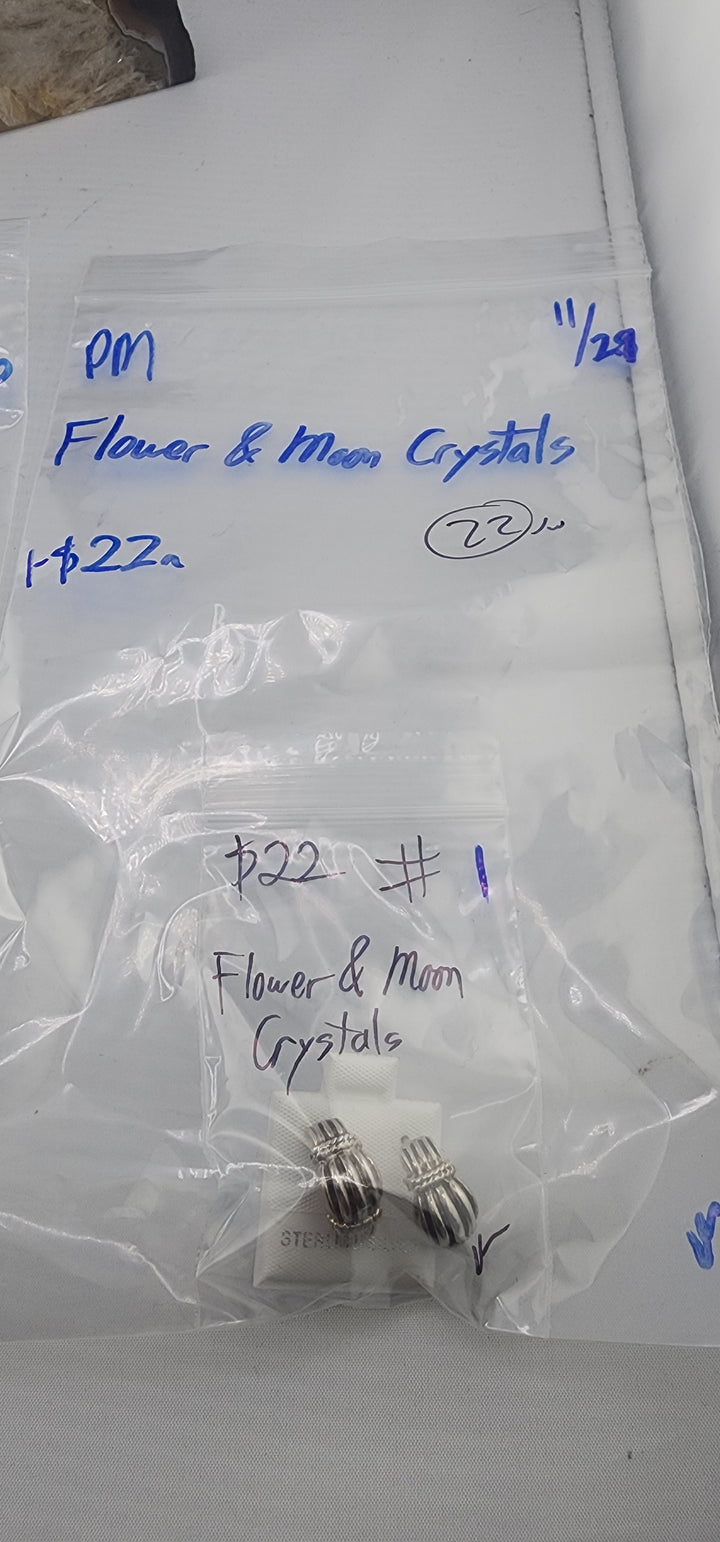 PM SHOW 48HR - RESERVED FOR:  Flower & Moon Crystals- 11/29/2025 tiktok Live Show -1 Sterling Silver Items