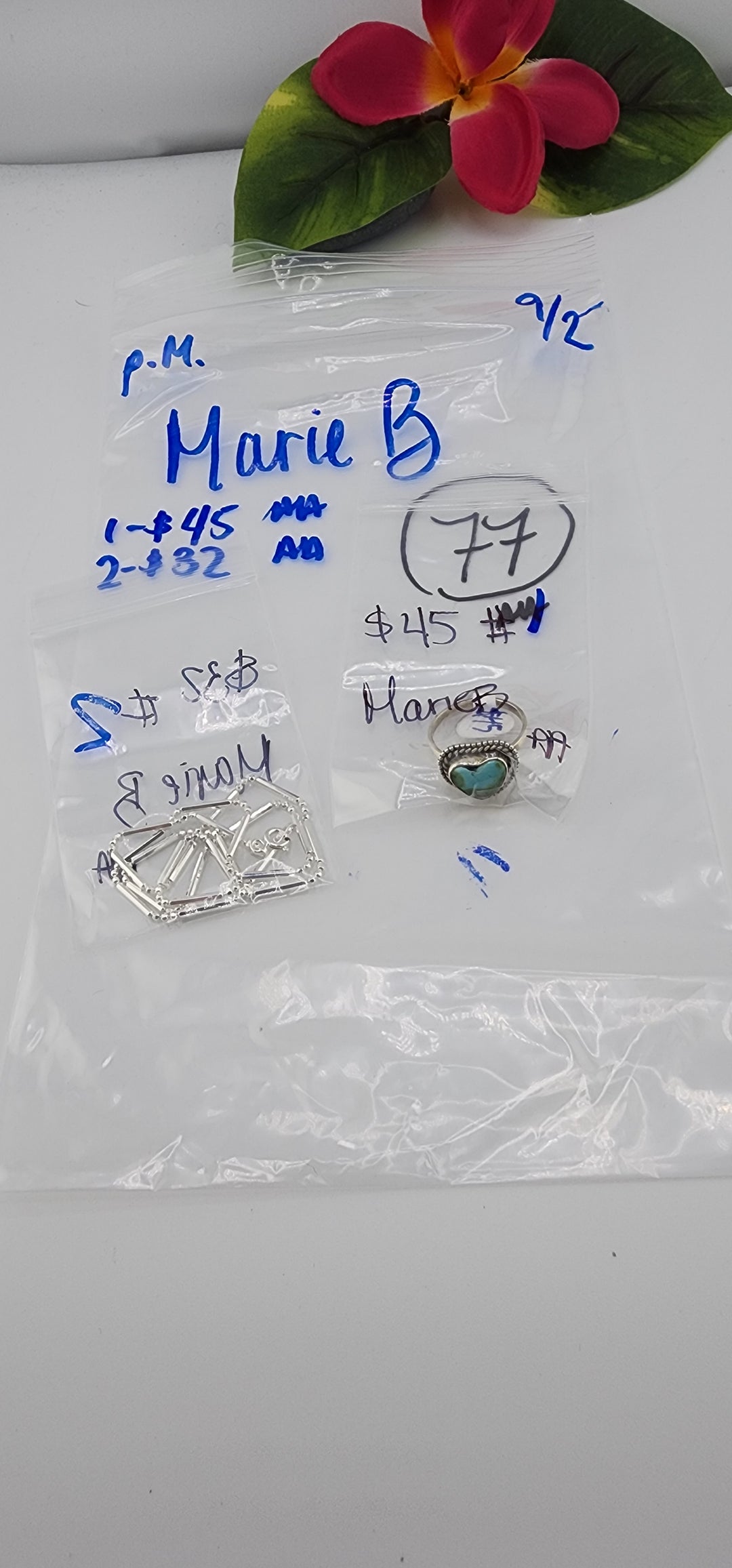 PM SHOW 48HR - RESERVED FOR: Marie B - 9/02/2025 FL tiktok Live Show - 2 Sterling Silver Items
