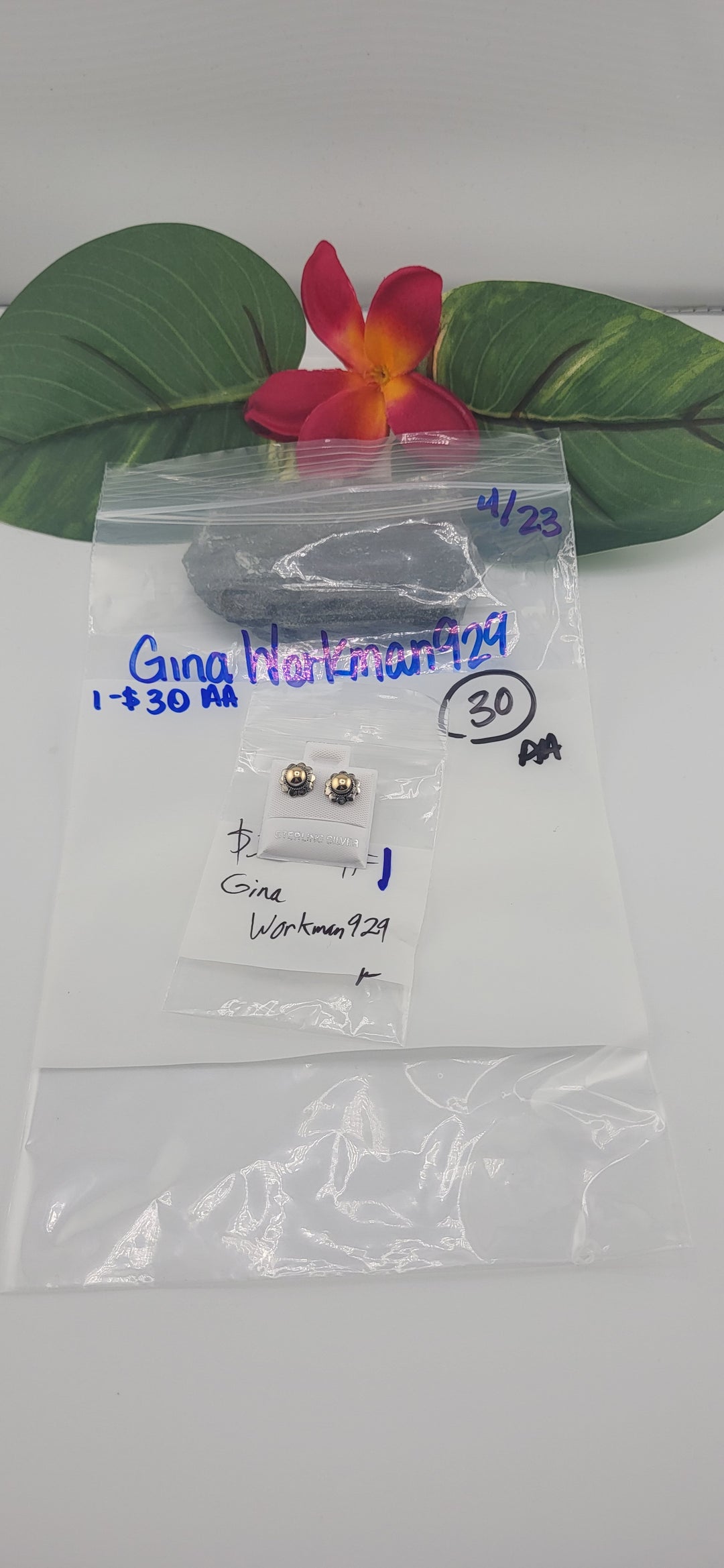 RESERVED FOR: Gina Workman929- 4/23/2025 tiktok Live Show - 1 Sterling Silver Items