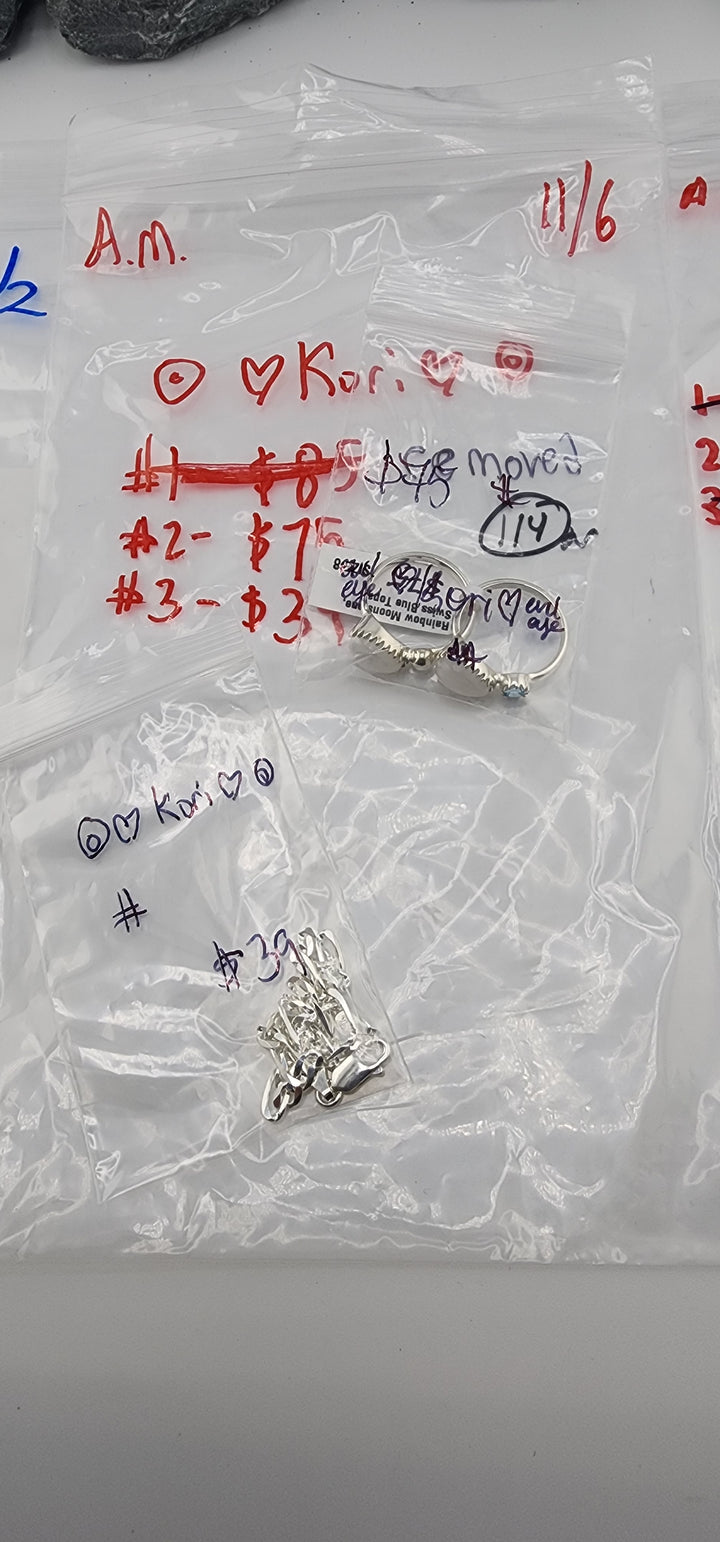 AM SHOW 48HR RESERVED FOR: 🧿💙Kori💙🧿 - 11/6/2025 FL tiktok Live Show - 2 Sterling Silver Items
