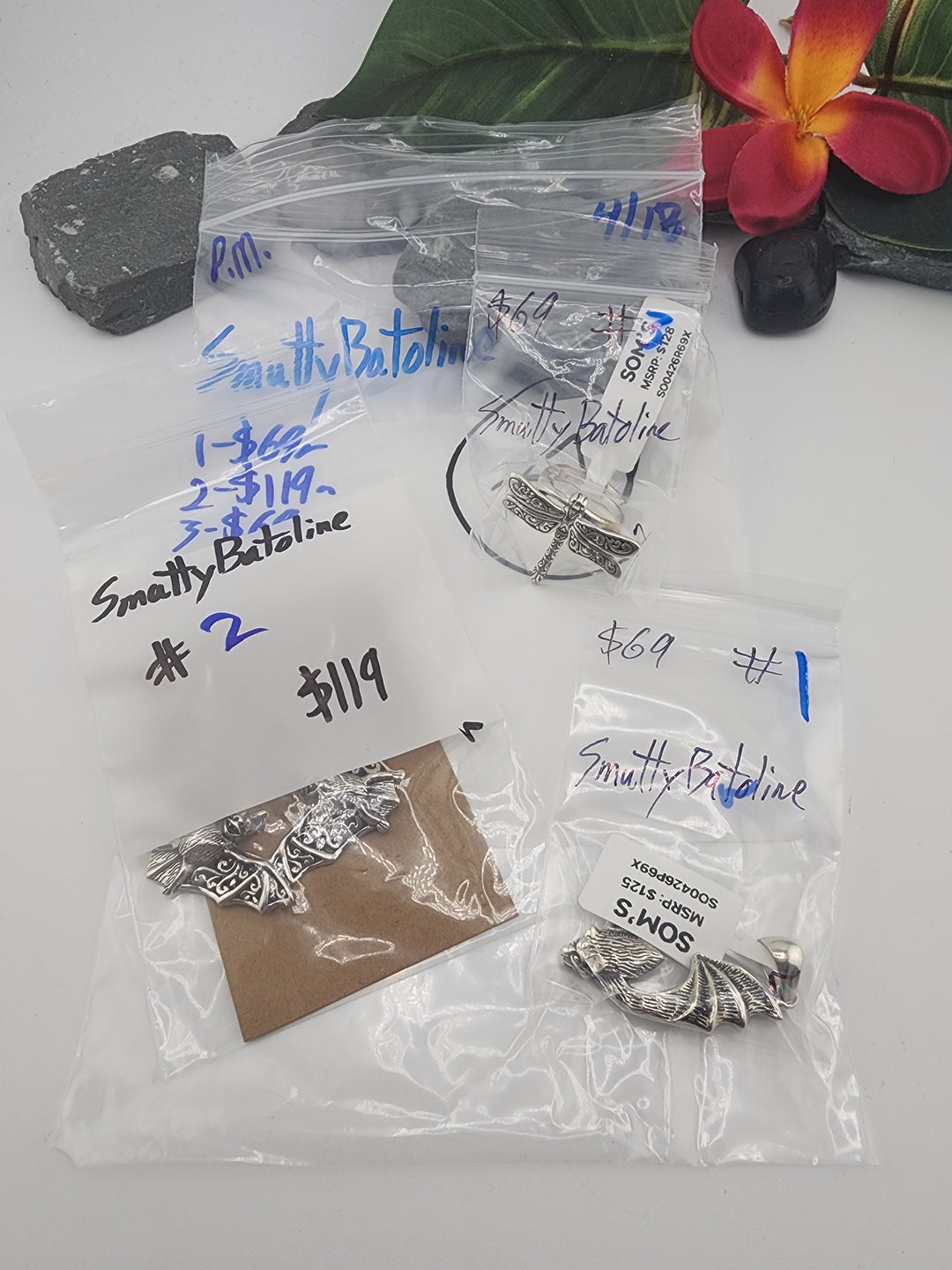 SmuttyBatoline - 4/18/26 PM - 3 925 Sterling Silver Items