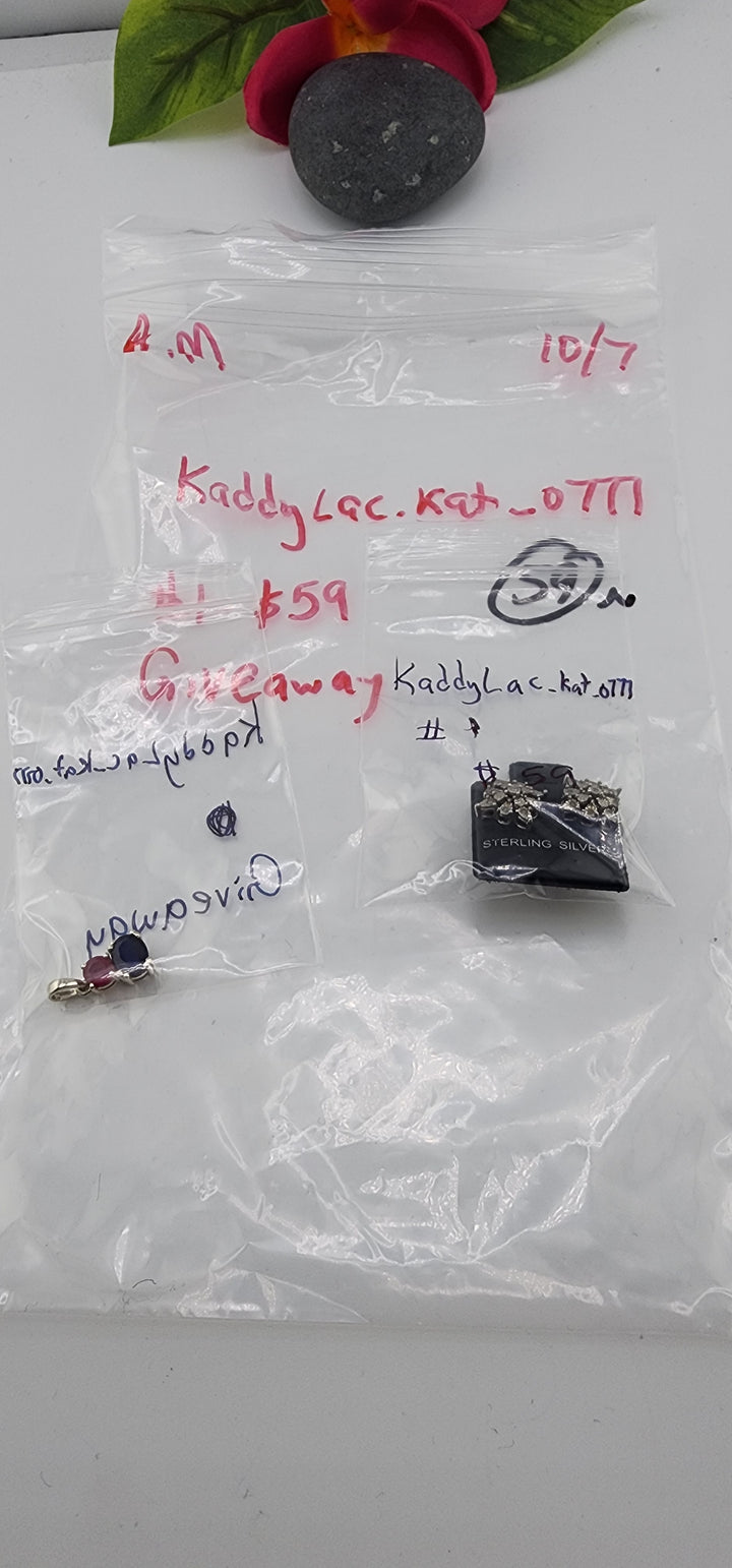 AM SHOW 48HR RESERVED FOR: KaddyLac.Kat_0777 - 10/7/2025 FL tiktok Live Show - 1 Sterling Silver Items