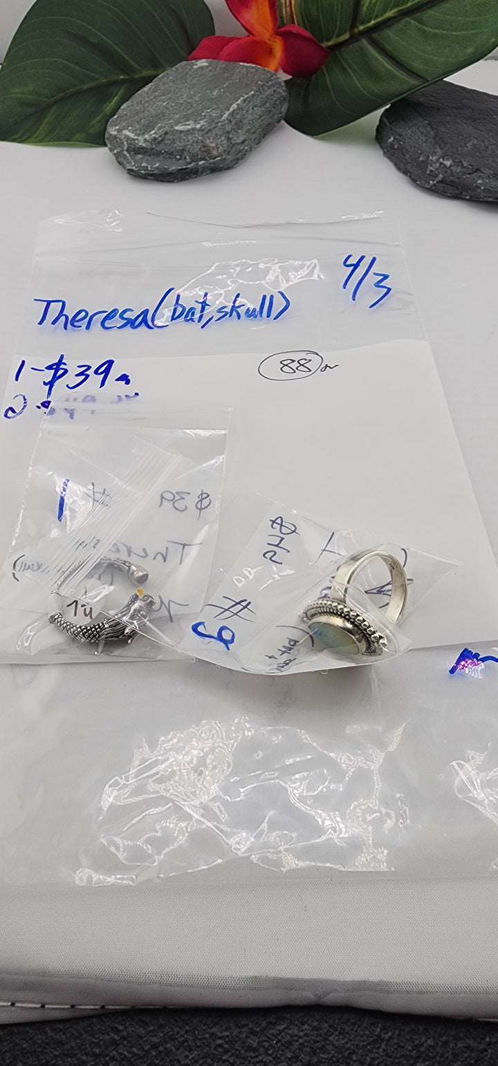 RESERVED FOR: Theresa🦇💀 - 4/3/2025 Tiktok Live Show -2  Sterling Silver Items