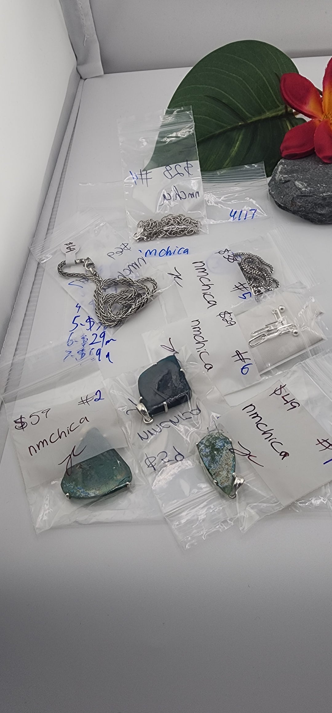 RESERVED FOR:  nmchica- 4/17/2025 tiktok Live Show -7 Sterling Silver Items