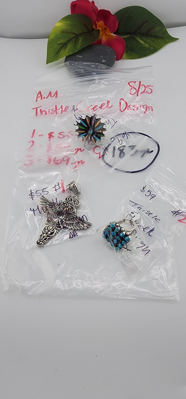 AM SHOW 48HR - RESERVED FOR: Thistle Creek Design - 8/25/2025 FL tiktok Live Show - 3 Sterling Silver Items