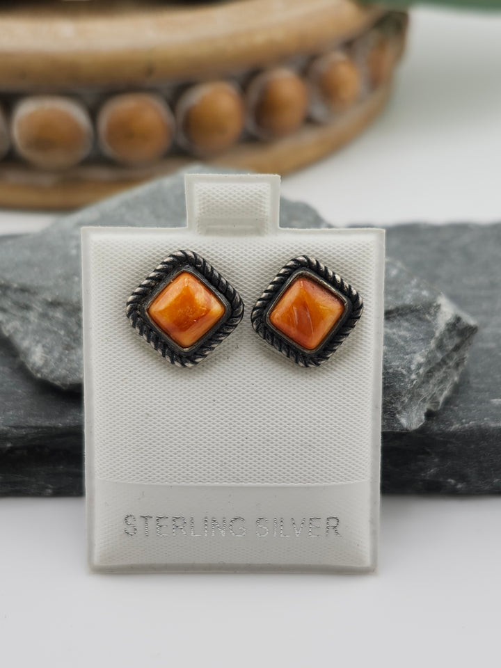 Spiny Oyster PostBack Earrings
