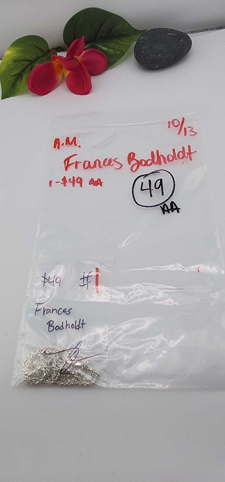 AM SHOW 48HR RESERVED FOR: Frances Bodholdt   - 10/13/2025 FL tiktok Live Show - 1 Sterling Silver Items