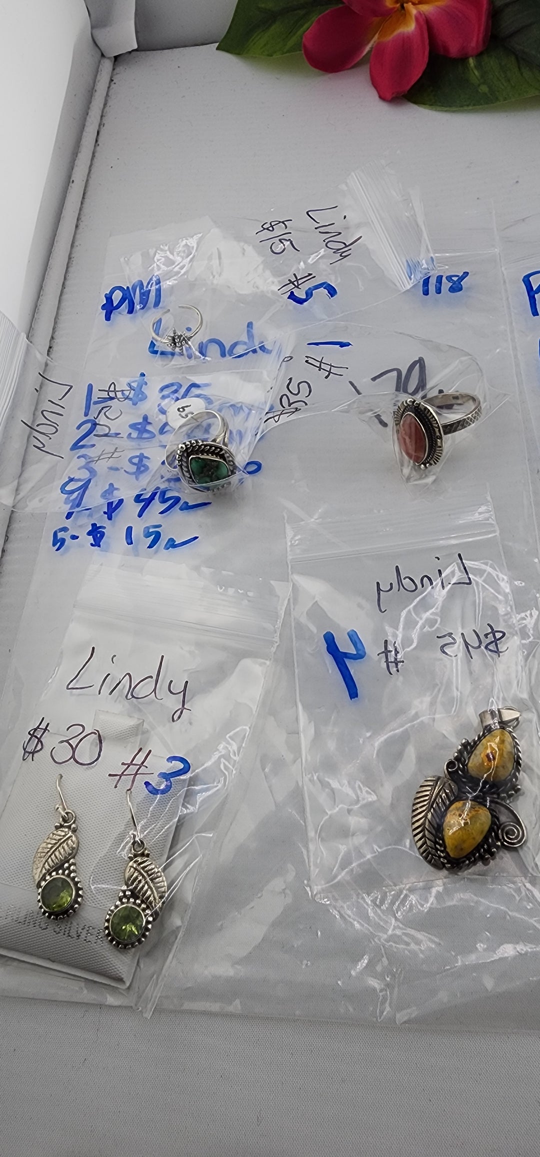 PM SHOW 48HR - RESERVED FOR: Lindy - 11/18/2025 tiktok Live Show - 5 Sterling Silver Items