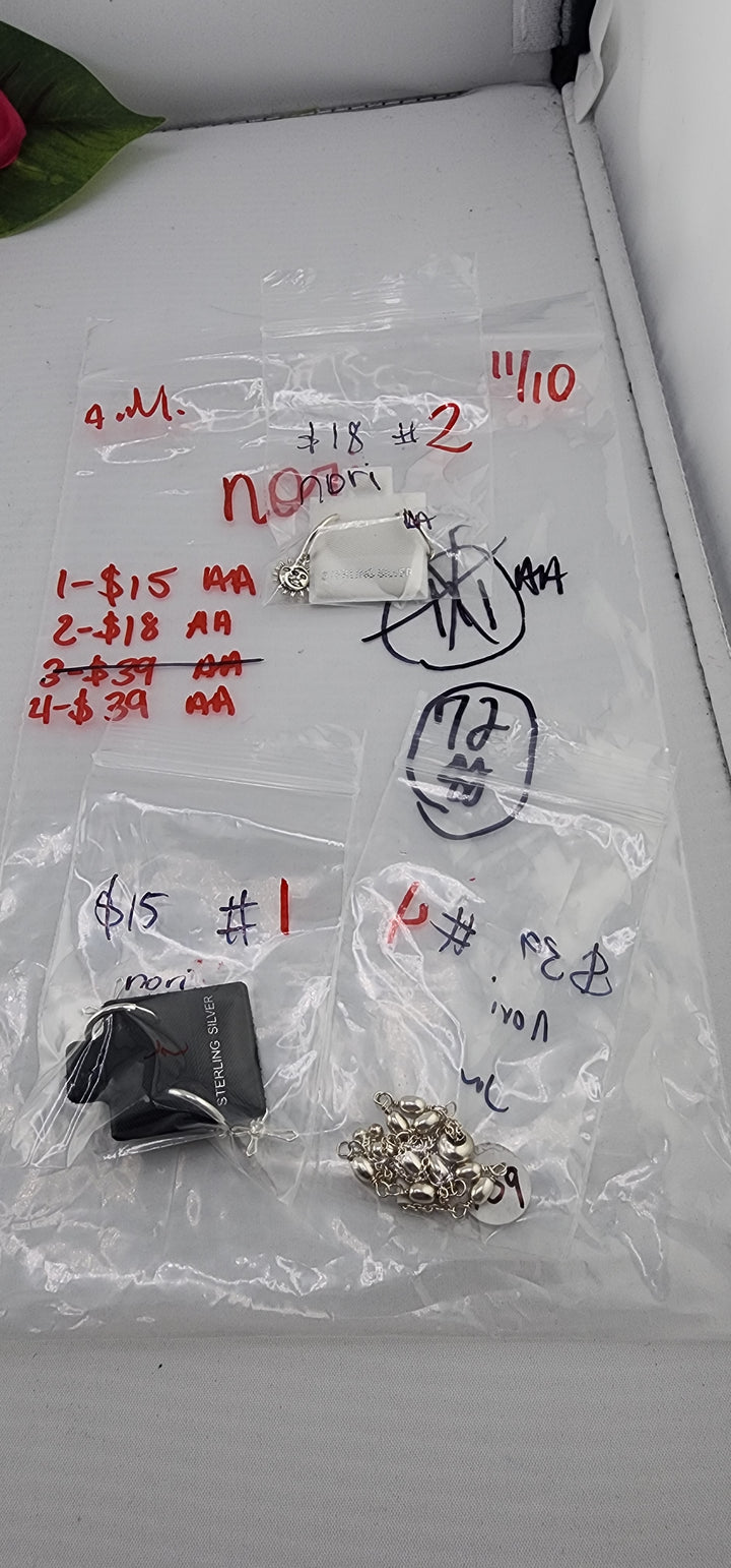 AM SHOW 48HR RESERVED FOR: nori - 11/10/2025 FL tiktok Live Show - 3 Sterling Silver Items