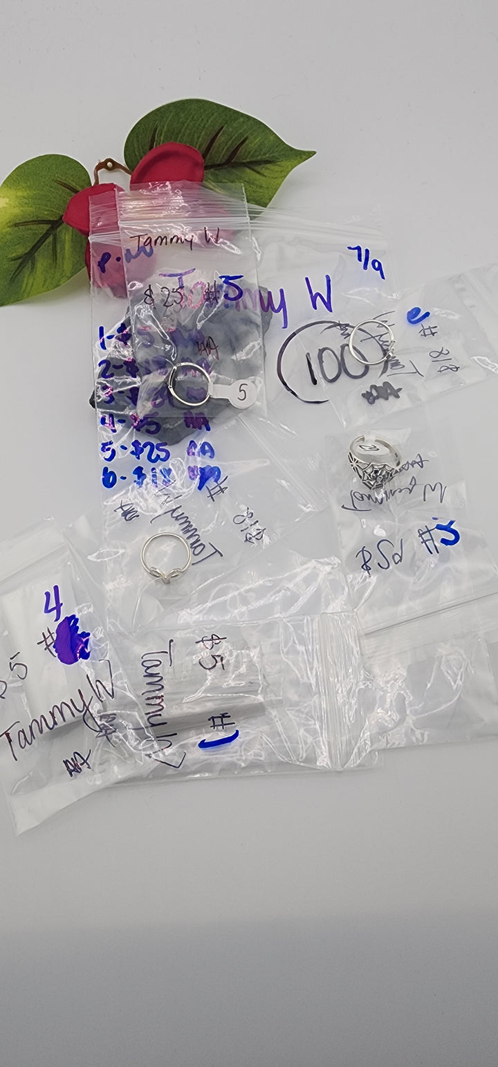 PM SHOW 48HR - RESERVED FOR: Tammy W- 7/9/2025 FL tiktok Live Show - 6 Sterling Silver Items