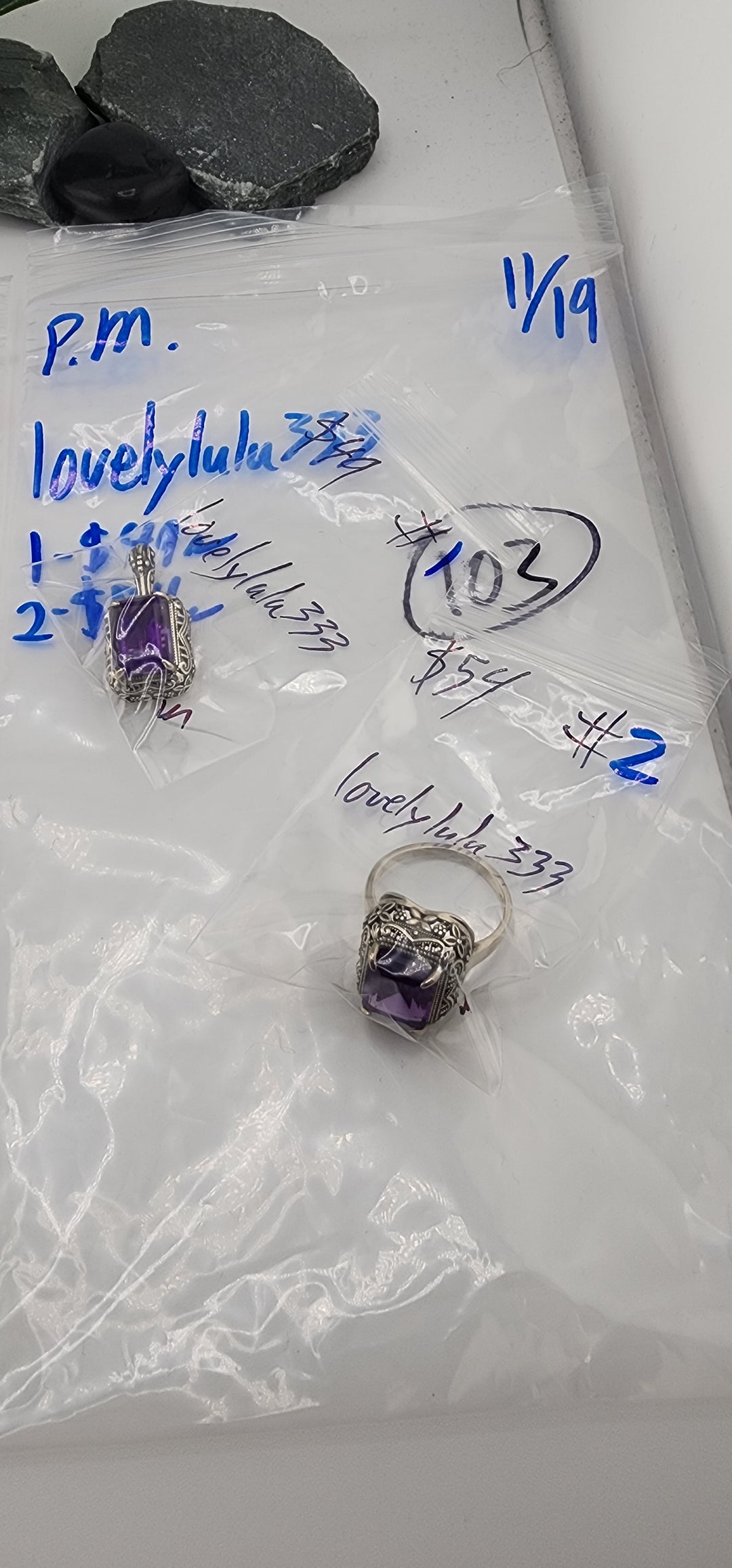 PM SHOW 48HR - RESERVED FOR: lovelylulu333 - 11/19/2025 tiktok Live Show - 2 Sterling Silver Items