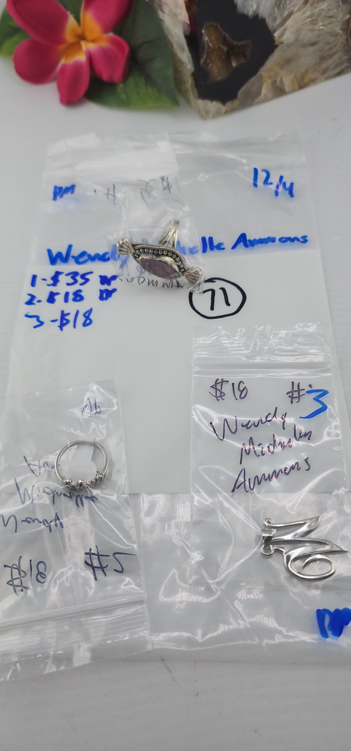 PM SHOW 48HR - RESERVED FOR: Wendy Michelle Ammons - 12/4/2025 tiktok Live Show - 3 Sterling Silver Items