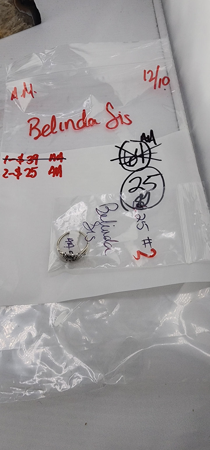 AM SHOW 48HR RESERVED FOR: Belinda Sis - 12/10/2025 FL tiktok Live Show - 1 Sterling Silver Items