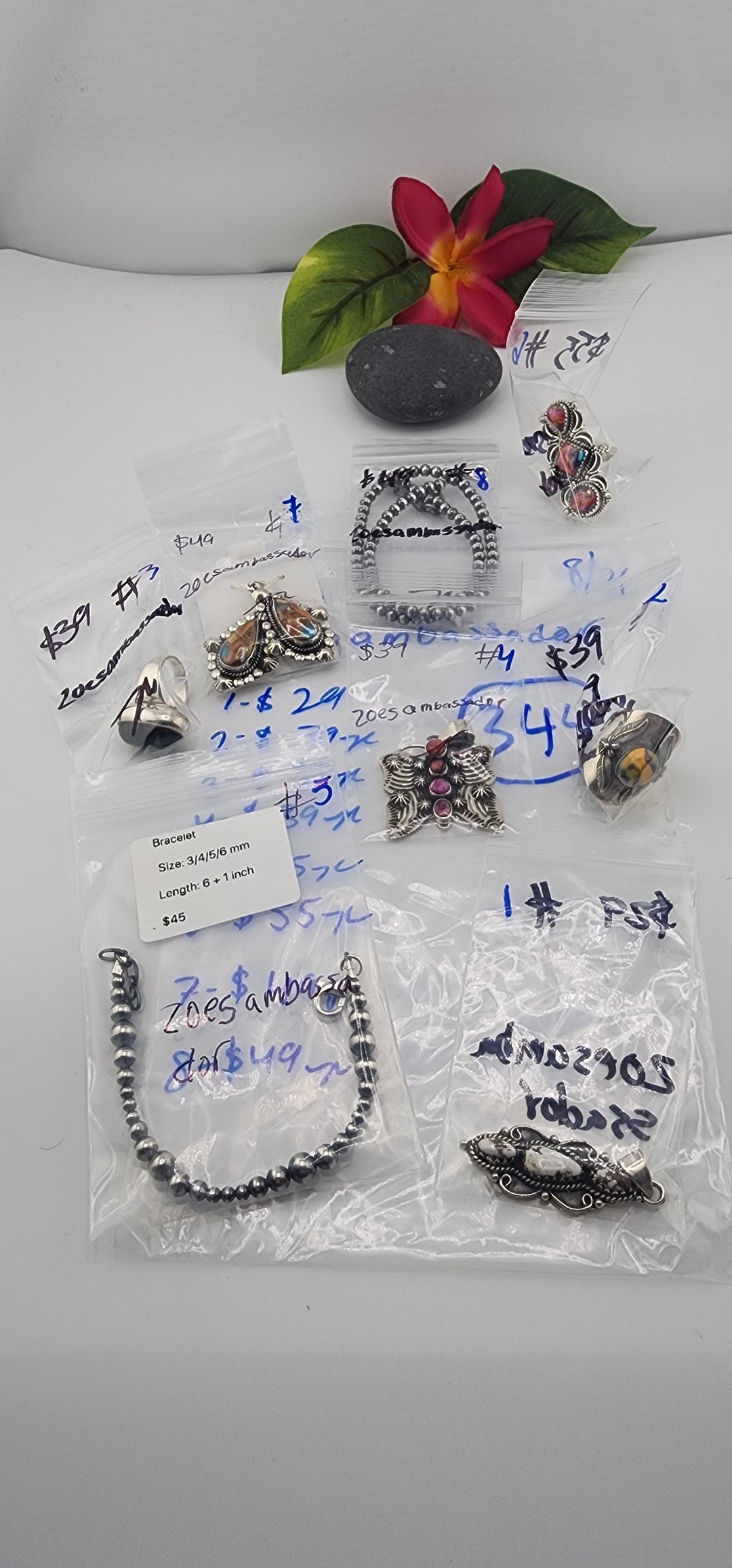 PM SHOW 48HR - RESERVED FOR: zoesambassador - 8/21/2025 FL tiktok Live Show - 8 Sterling Silver Items