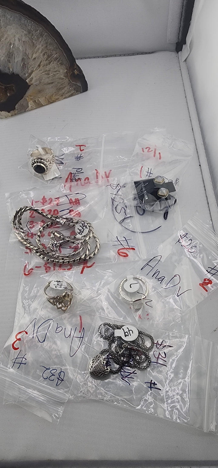 AM SHOW 48HR RESERVED FOR: AnaDV - 12/1/2025 FL tiktok Live Show - 6 Sterling Silver Items