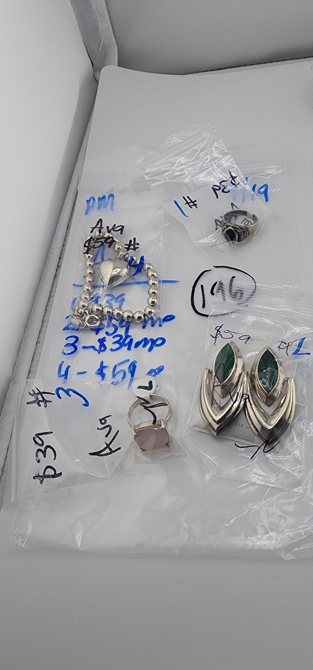PM SHOW 48HR - RESERVED FOR: Ava - 9/19/2025 FL tiktok Live Show - 4 Sterling Silver Items