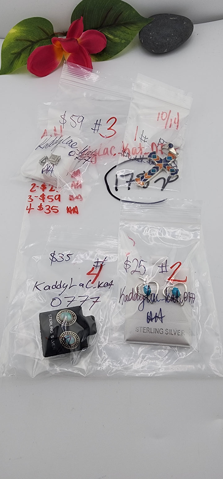 AM SHOW 48HR RESERVED FOR: kaddyLac_kat_0777 - 10/14/2025 FL tiktok Live Show - 4  Sterling Silver Items