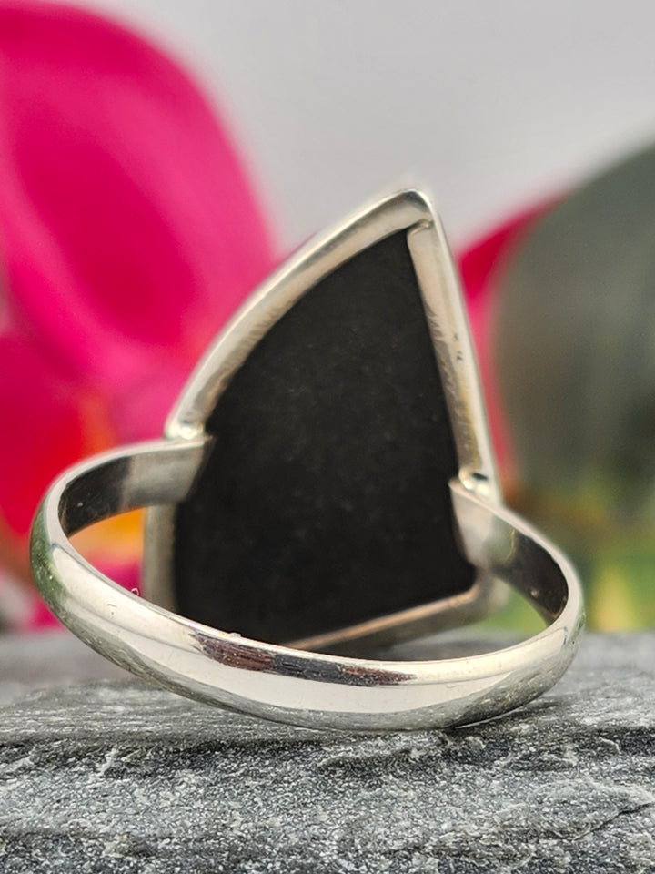 Titanium Druzy 925 Sterling Silver Ring Size 11