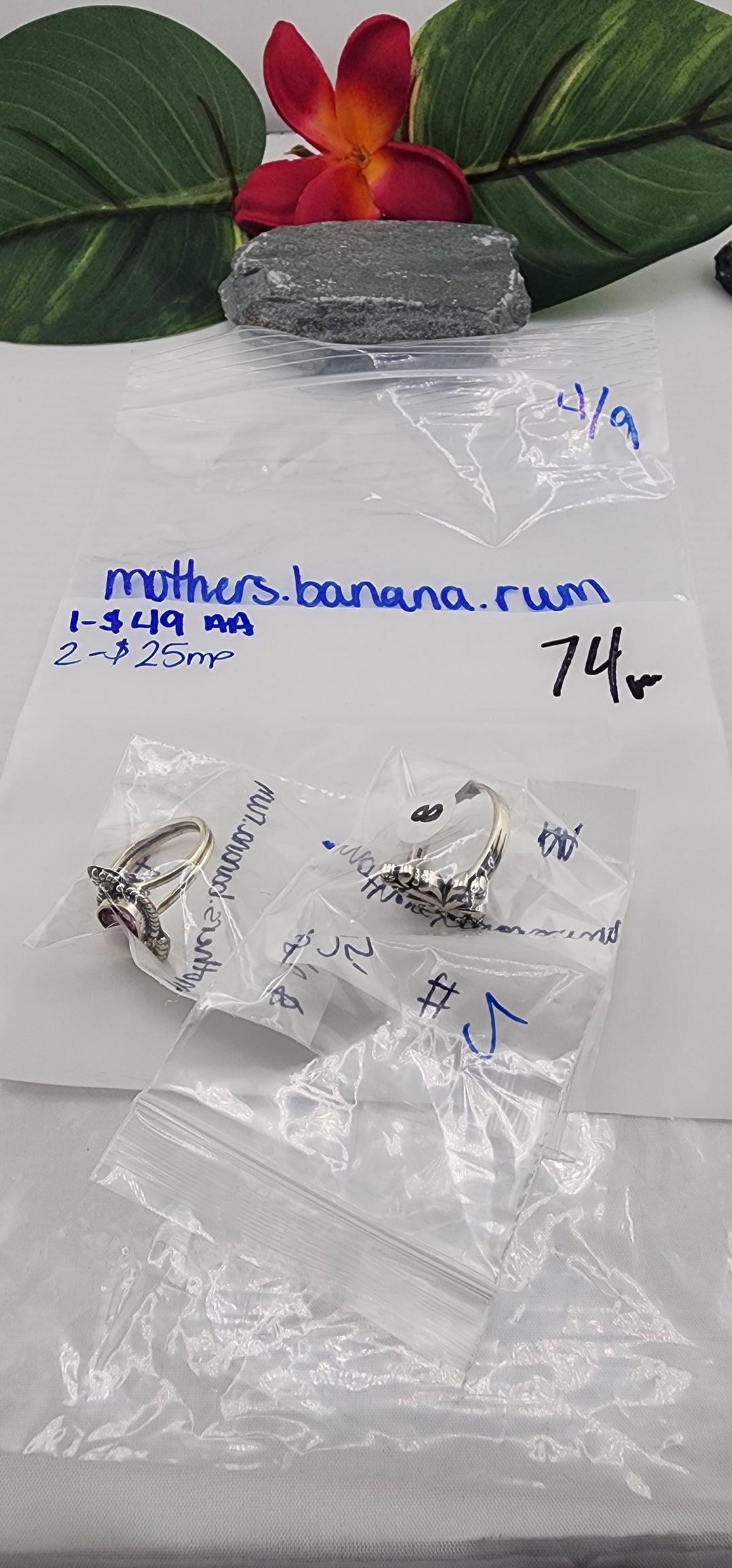 RESERVED FOR: mothers.banana.rum - 4/9/2025 tiktok Live Show - 2 Sterling Silver Items
