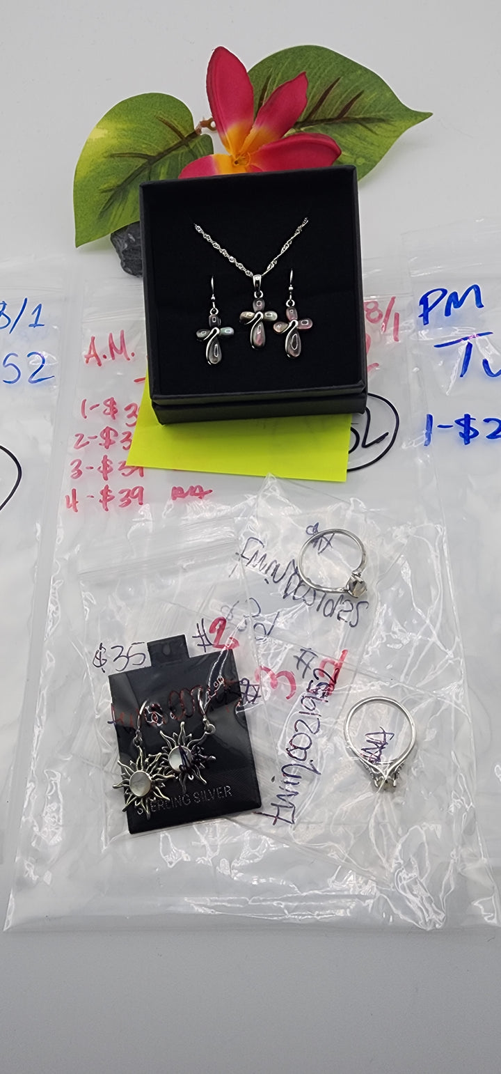 AM SHOW 48HR - RESERVED FOR: twin002952 - 8/1/2025 FL tiktok Live Show - 4 Sterling Silver Items