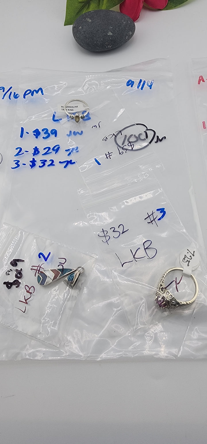 PM SHOW 48HR - RESERVED FOR:  LKB- 9/14/2025 FL tiktok Live Show -3 Sterling Silver Items