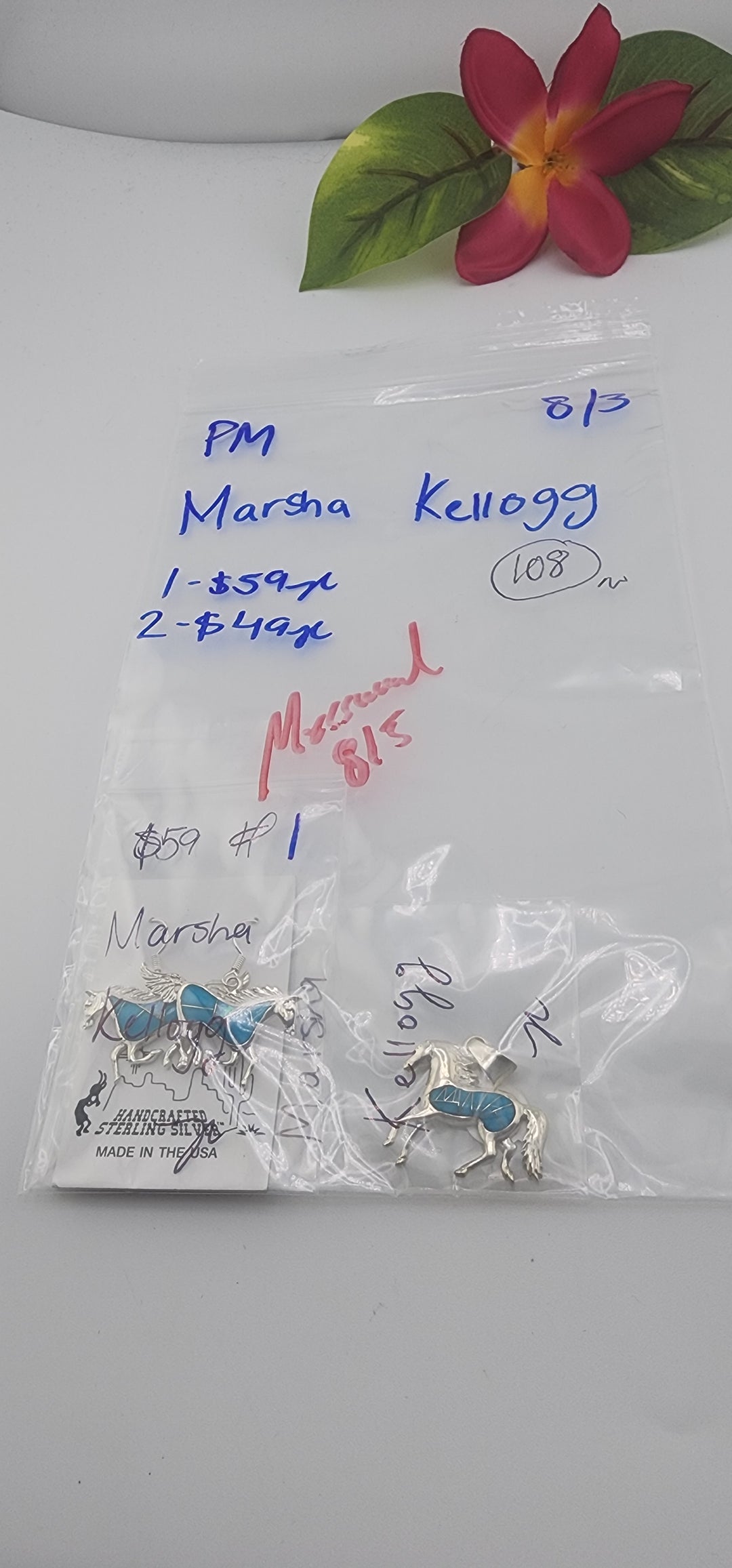 PM SHOW 48HR - RESERVED FOR:  Marsha Kellogg - 8/3/2025 FL tiktok Live Show -2  Sterling Silver Items