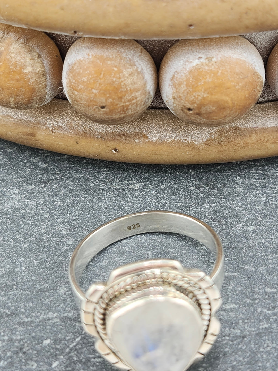 Cut Moonstone Ring Size 10.5