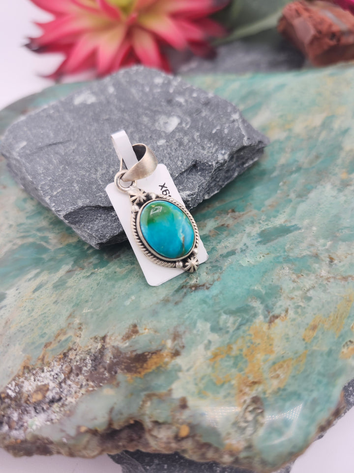 Southwest 925 Sterling Silver Sonoran Gold Pendant