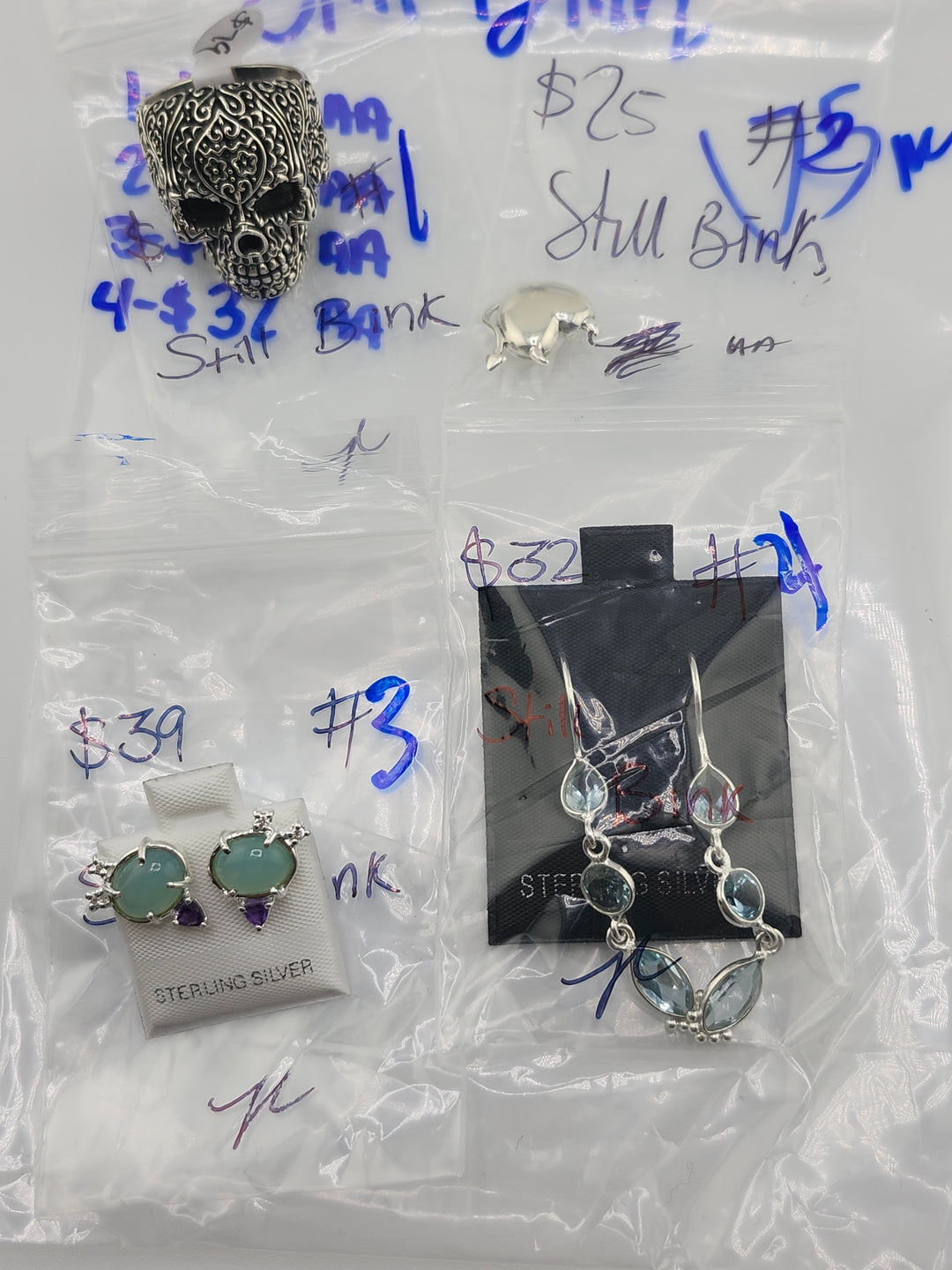 RESERVED FOR: Still Bink - 6/4/2025 tiktok Live Show - 4 Sterling Silver Items