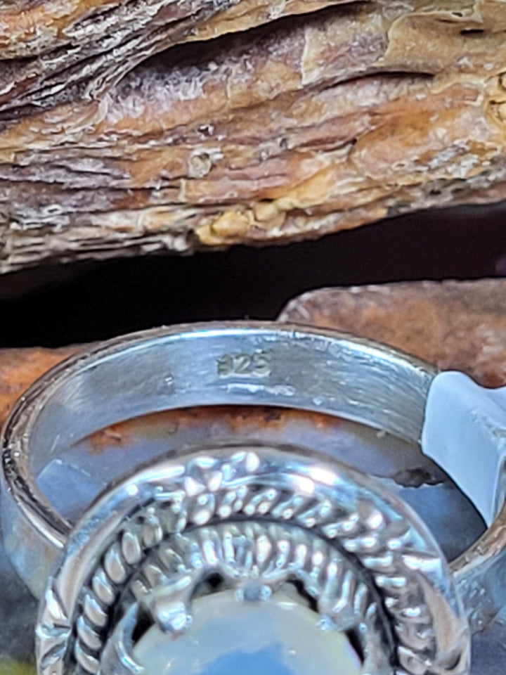 Natural Ethiopian Opal 925 Sterling Silver Ring - Size 6