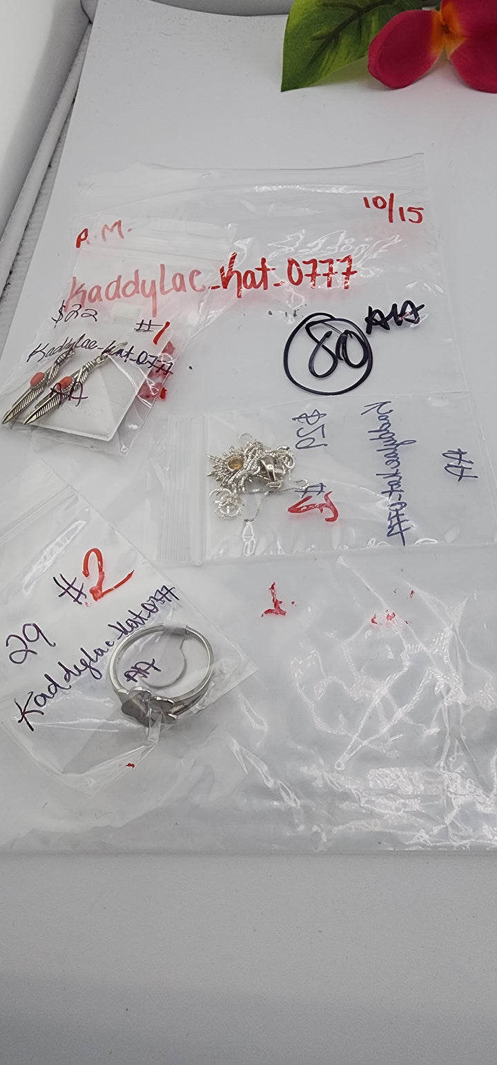 AM SHOW 48HR RESERVED FOR: kaddylac_kat_0777  - 10/15/2025 FL tiktok Live Show - 3 Sterling Silver Items