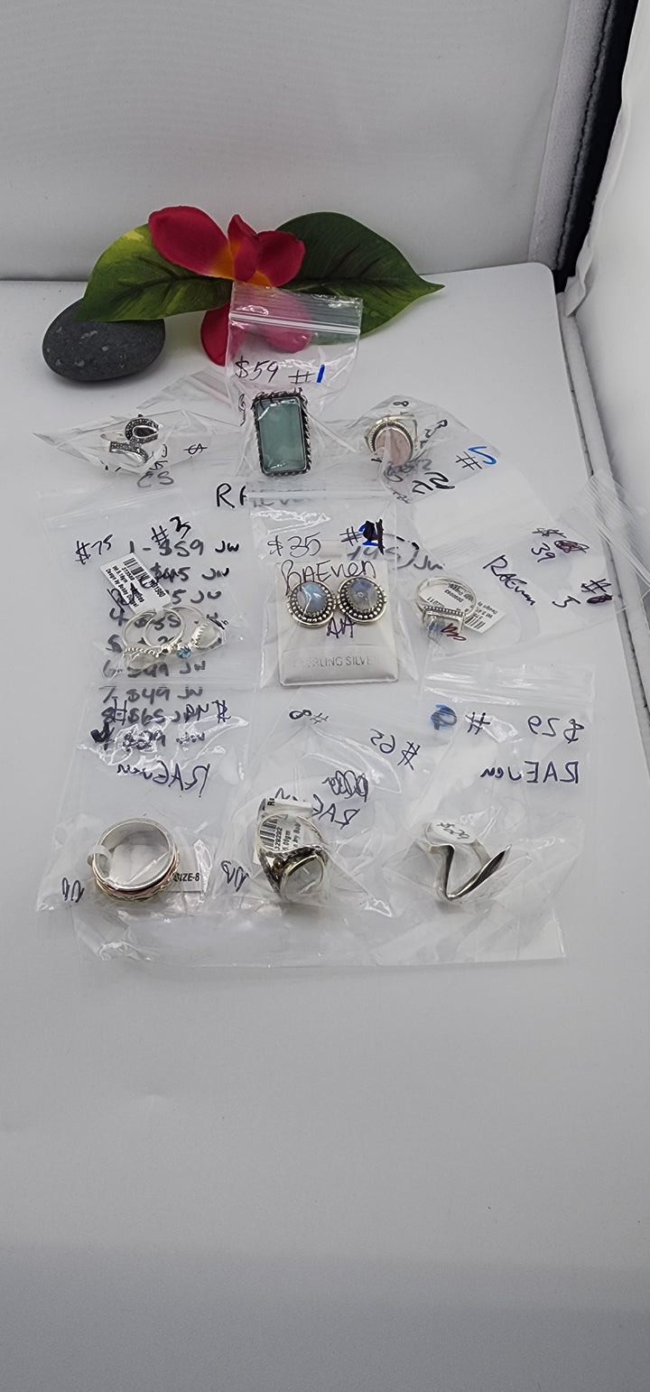 CS- RESERVED FOR:  RAEven- 9/22/2025 FL tiktok Live Show -9 Sterling Silver Items