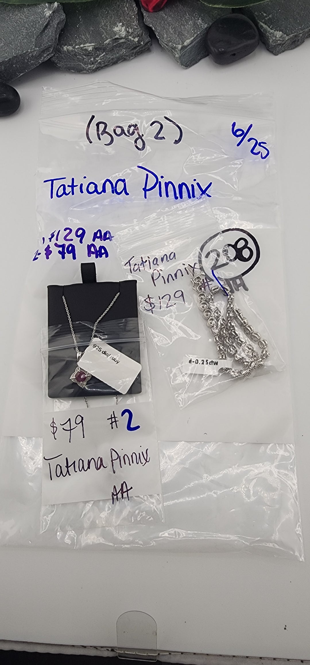 RESERVED FOR: Tatiana Pinnix (Bag 2) - 6/25/2025 tiktok Reservation Live Show - 2 Sterling Silver Items