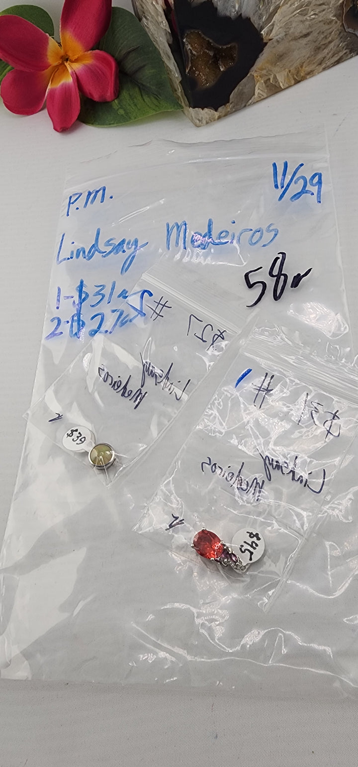 PM SHOW 48HR - RESERVED FOR: Lindsay Medeiros - 11/29/2025 tiktok Live Show - 2 Sterling Silver Items