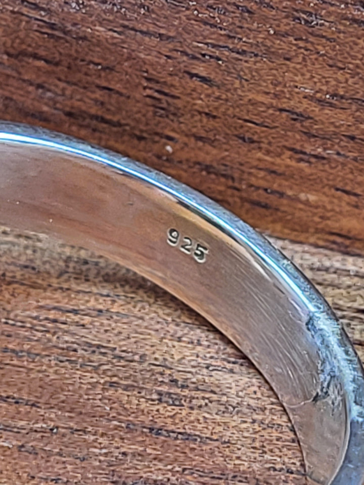 925 Sterling Silver Mexican Matrix Opal in Rhyolite Ring Size 10