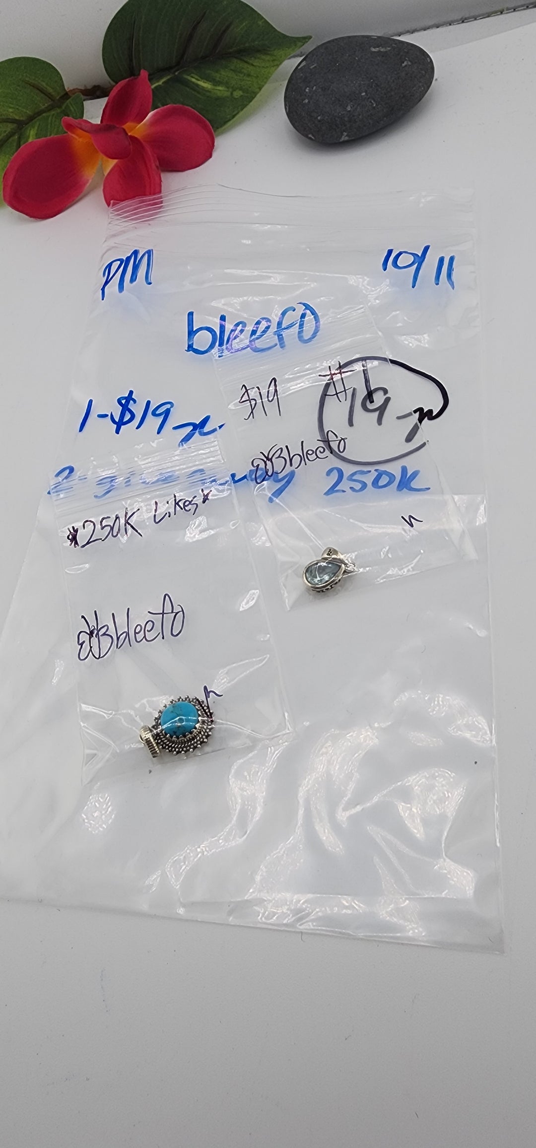 PM SHOW 48HR - RESERVED FOR: bleefo - 10/11/2025 FL tiktok Live Show - 2 Sterling Silver Items