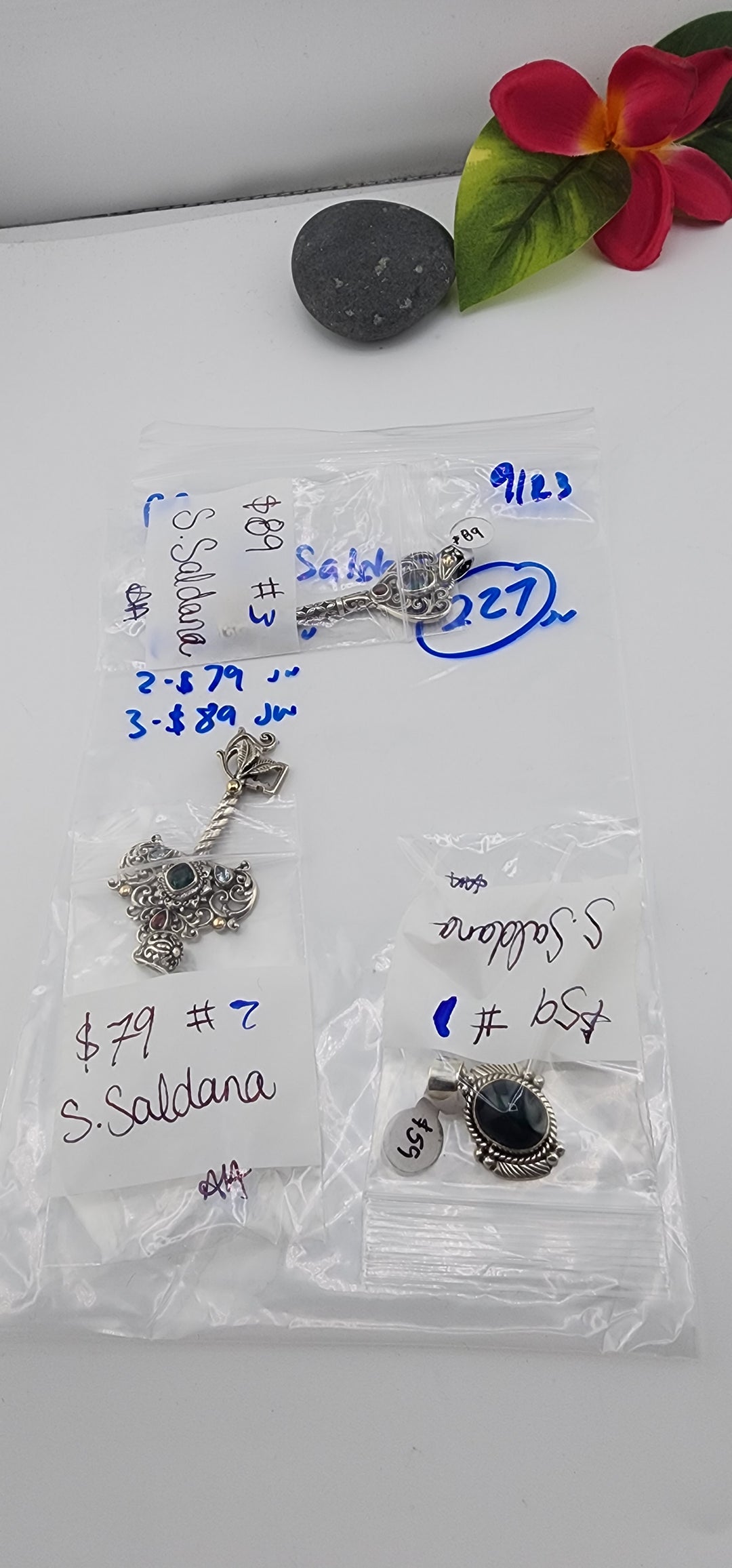 PM SHOW 48HR - RESERVED FOR: S.Saldana - 9/23/2025 FL tiktok Live Show - 3 Sterling Silver Items