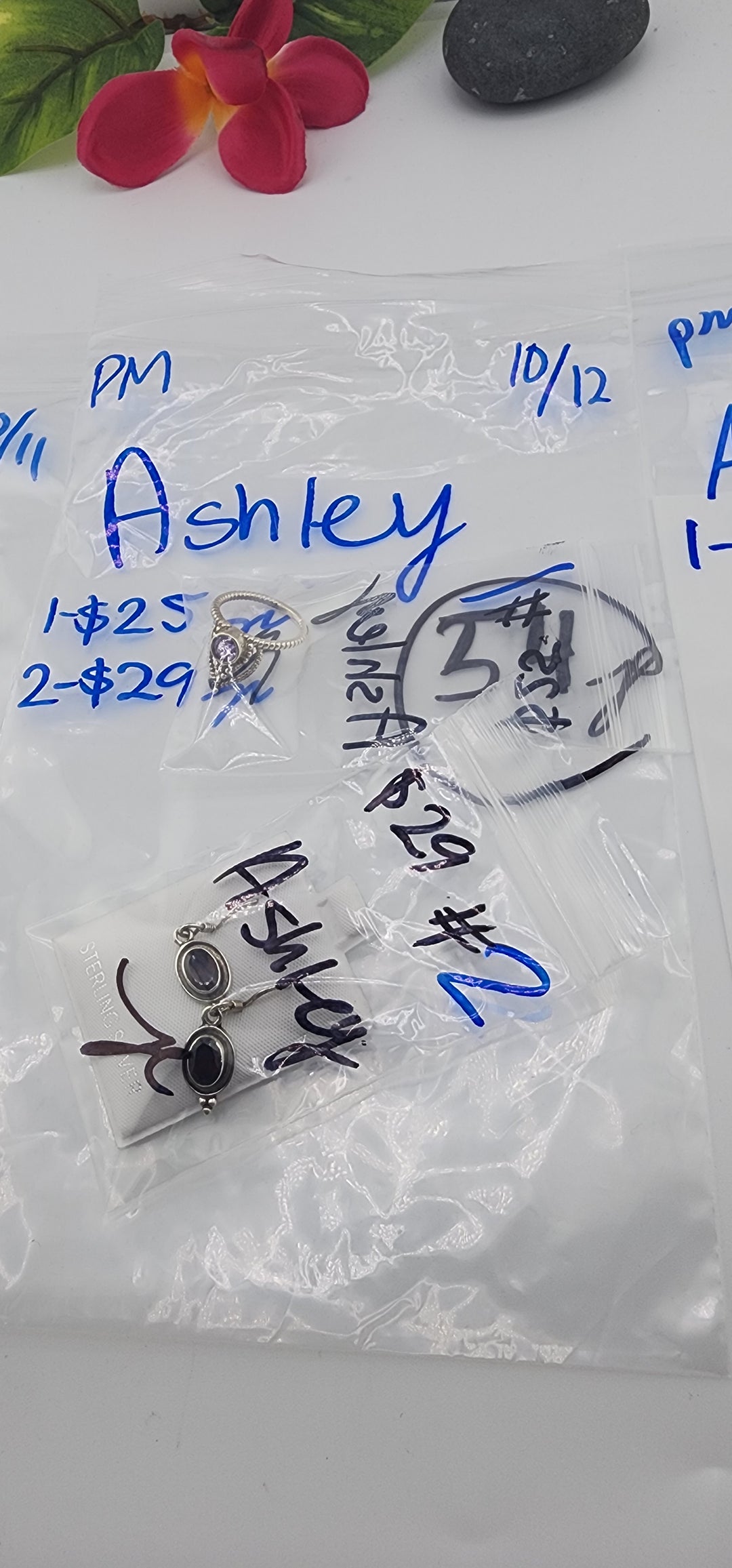 PM SHOW 48HR - RESERVED FOR: Ashley - 10/12/2025 FL tiktok Live Show - 2 Sterling Silver Items