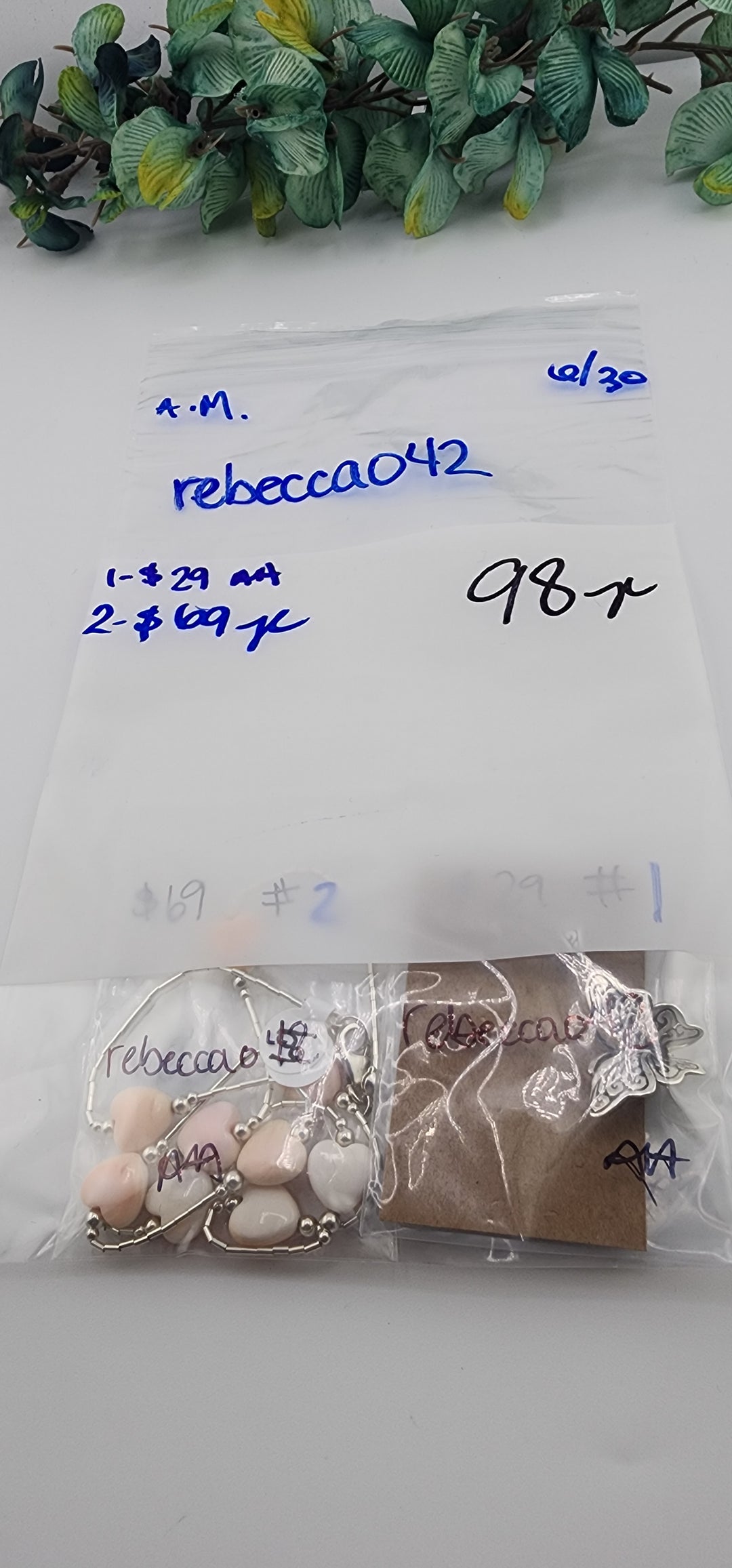 RESERVED FOR: rebeccao42 - 6/30/2025 tiktok A.M Live Show - 2 Sterling Silver Items