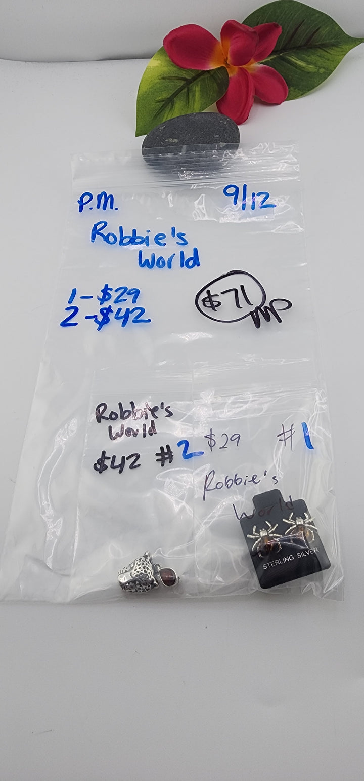 PM SHOW 48HR - RESERVED FOR: Robbie's World - 9/12/2025 FL tiktok Live Show - 2 Sterling Silver Items