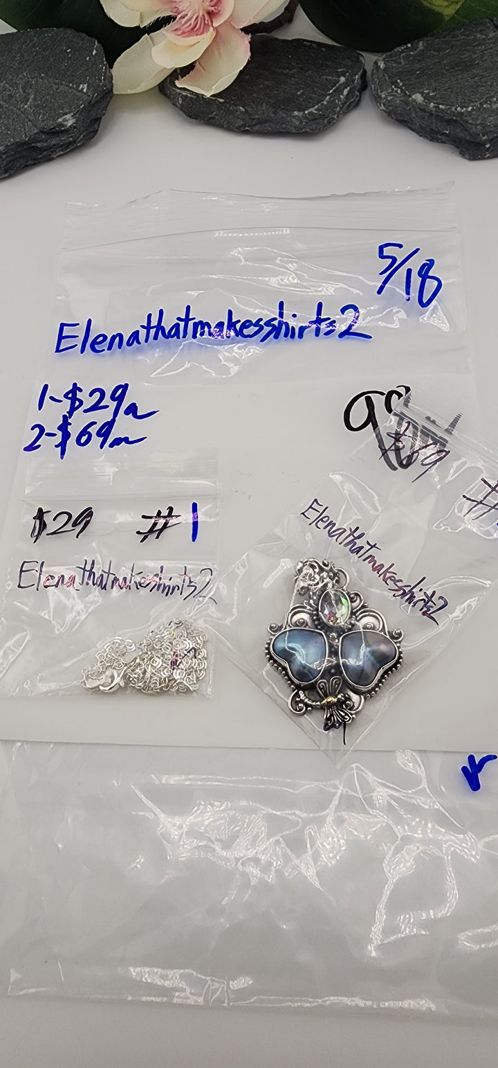 RESERVED FOR: Elenathatmakesshirts2 - 5/18/2025 tiktok Live Show - 2 Sterling Silver Items