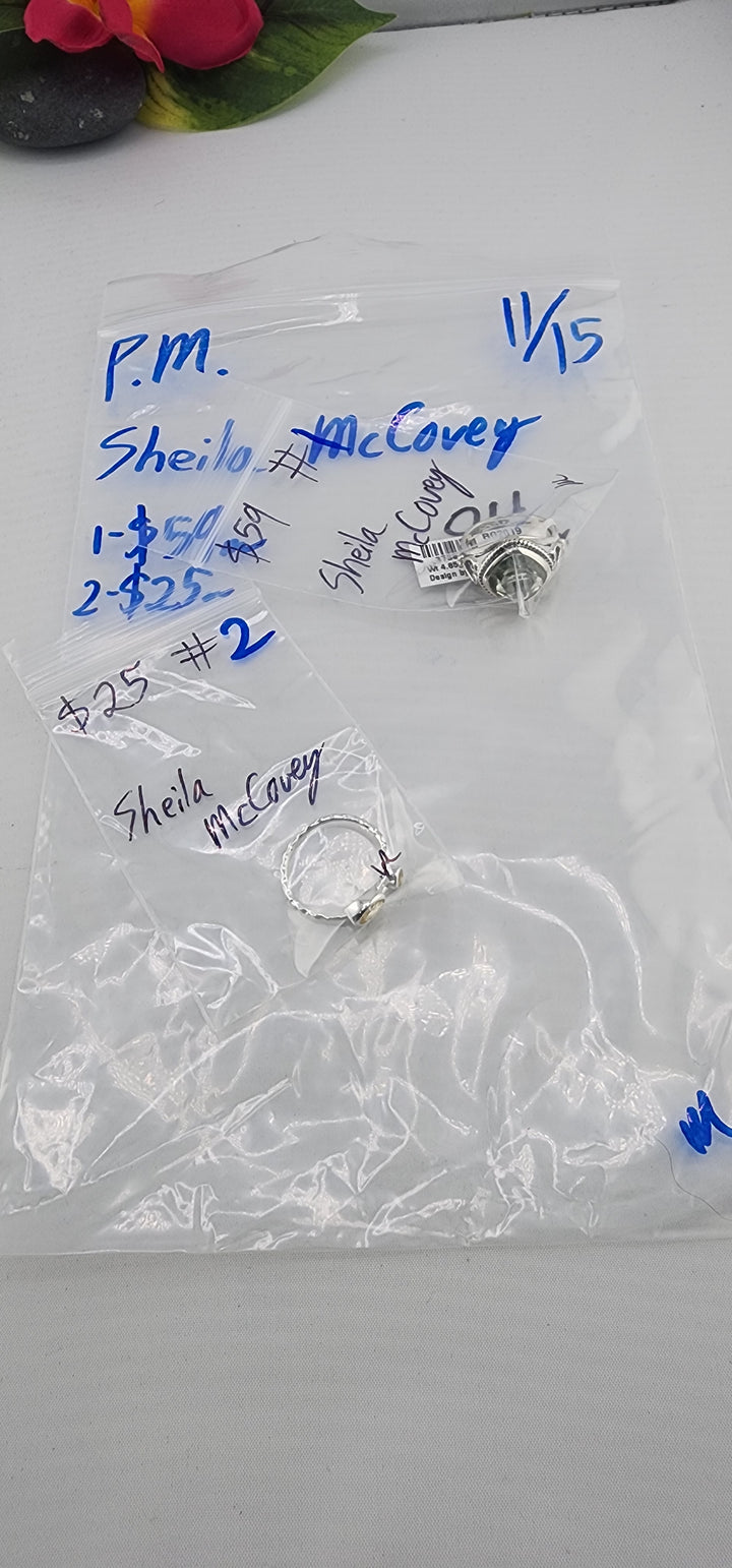 PM SHOW 48HR - RESERVED FOR: Sheila McCovey - 11/15/2025 tiktok Live Show - 2 Sterling Silver Items
