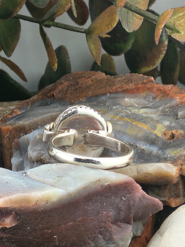 Sapphire & 925 Sterling Silver Lockett Ring Size 5½