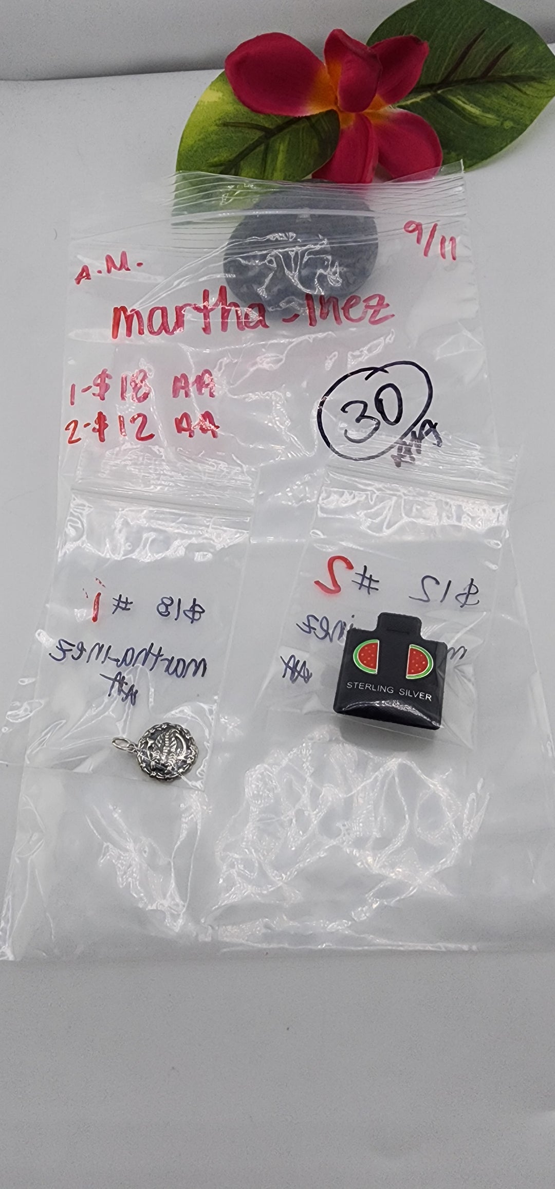 AM SHOW 48HR - RESERVED FOR: martha_inez - 9/11/2025 FL tiktok Live Show - 2 Sterling Silver Items