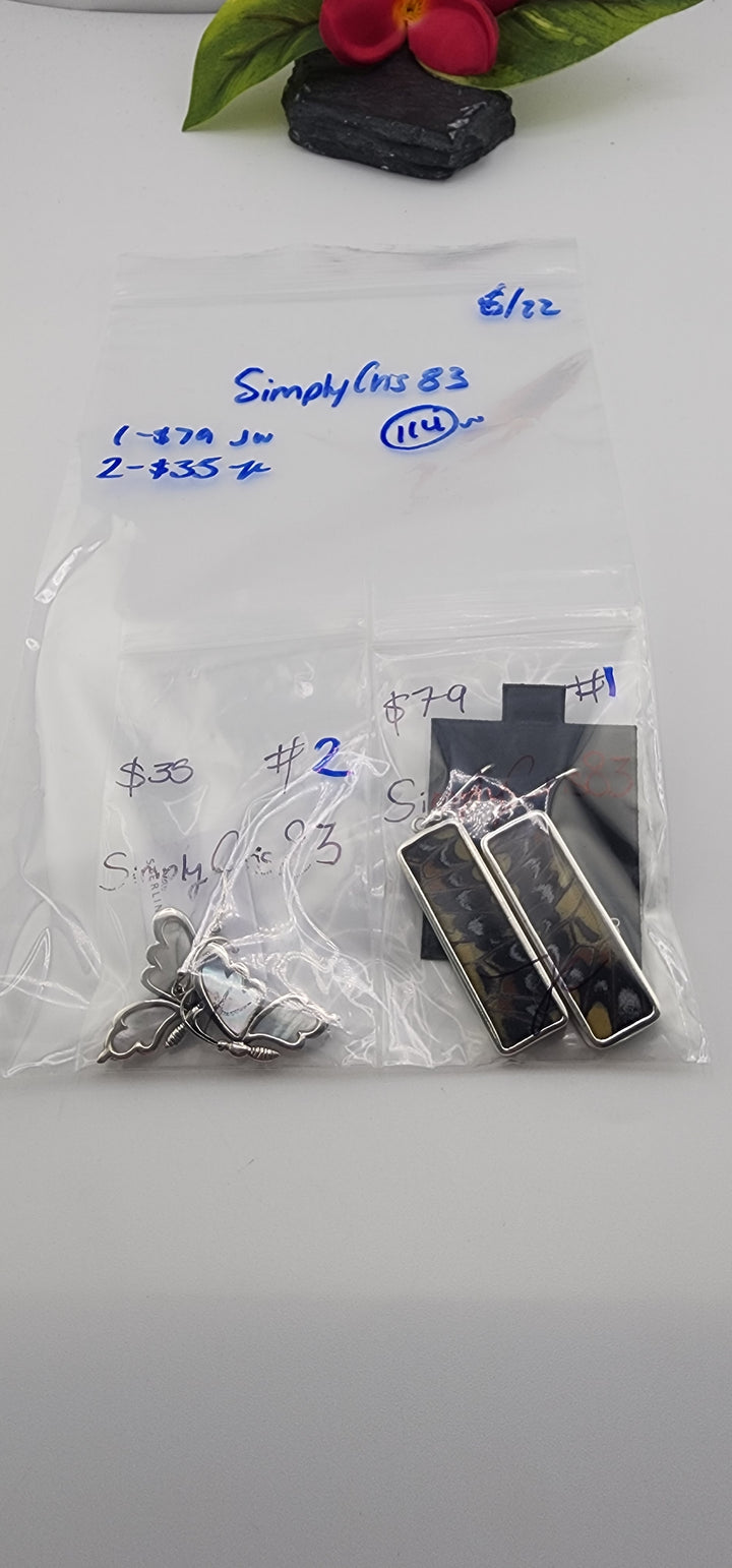 RESERVED FOR:  SimplyCris83- 6/22/2025 tiktok Reservation Live Show -2 Sterling Silver Items